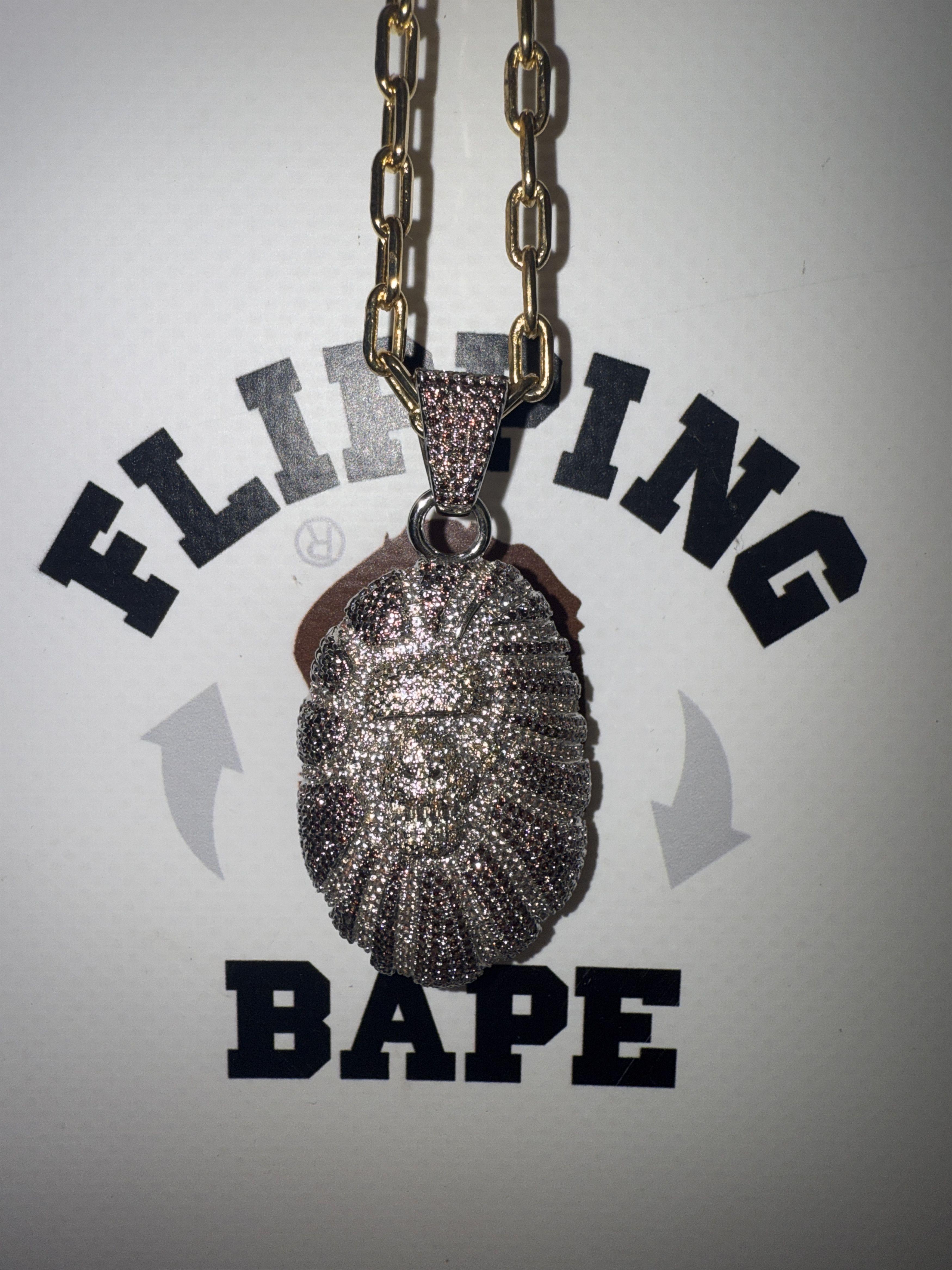 Bape BABY MILO CRYSTAL STONE NECKLACE | Grailed