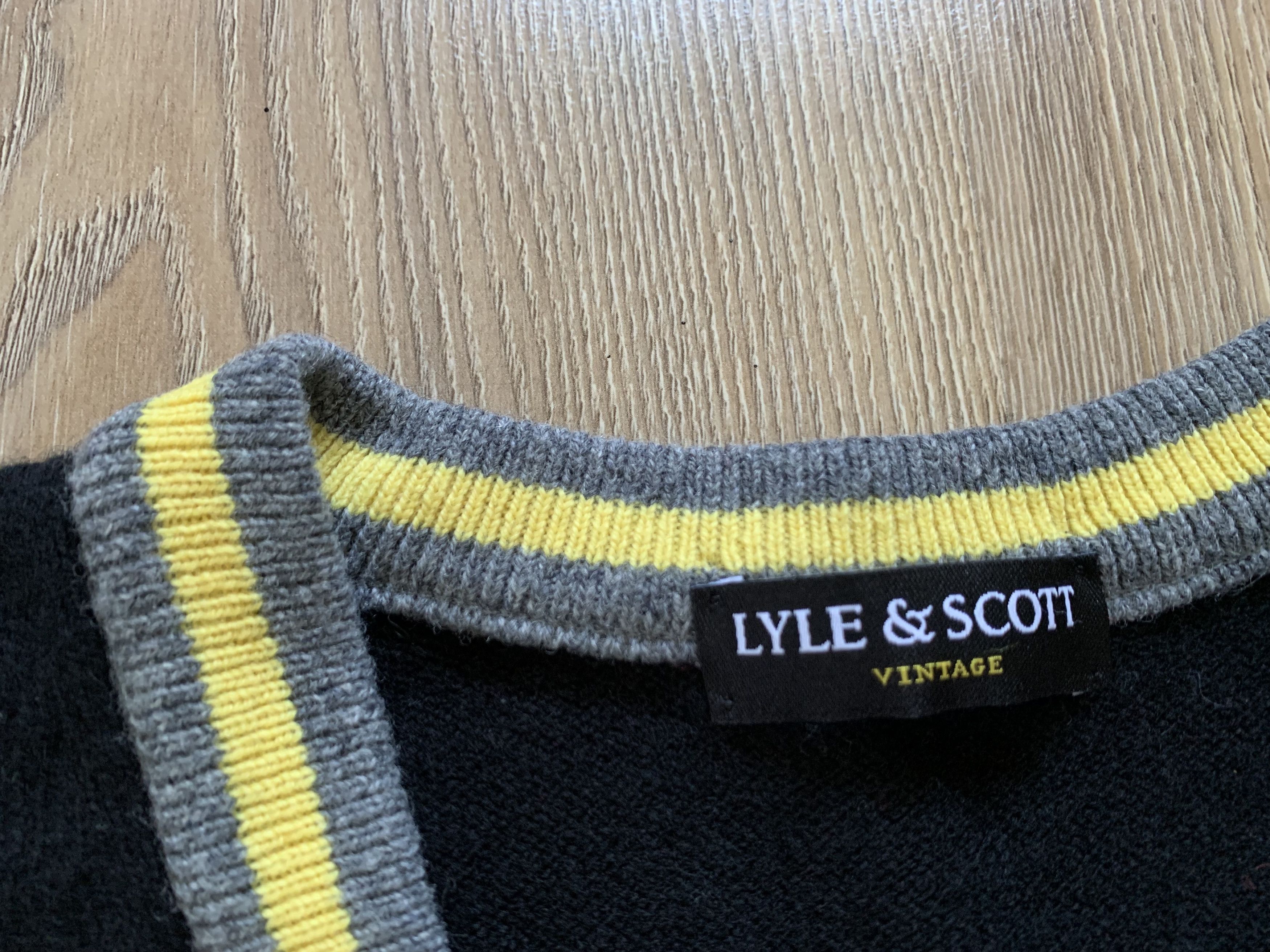 Lyle & Scott × Vintage Lyle & Scott Vintage Black Wool Sweater Size US XXL / EU 58 / 5 - 5 Thumbnail
