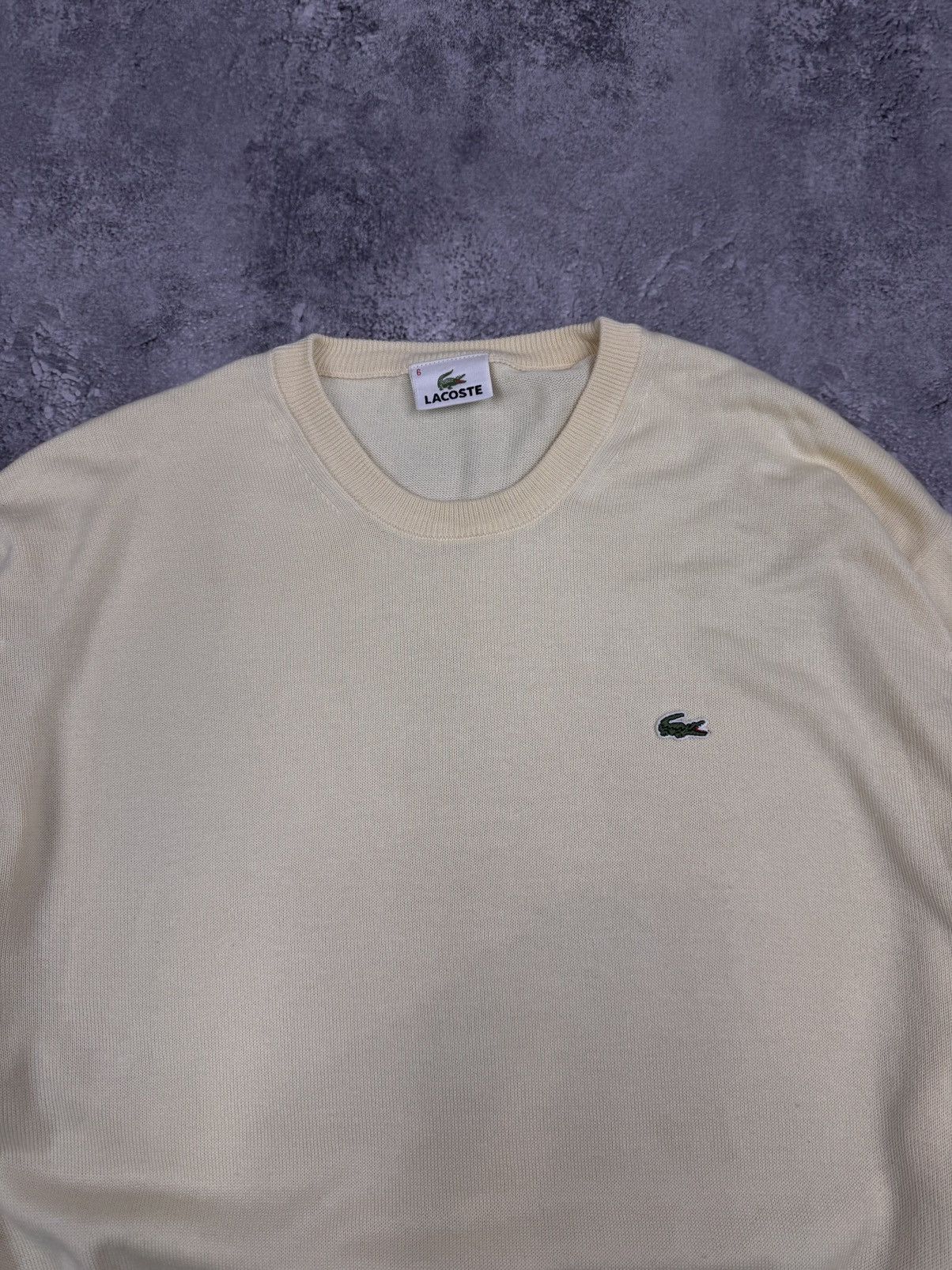 Lacoste Lacoste Men Crew Neck Sweater Yellow Size L Size US L / EU 52-54 / 3 - 2 Thumbnail