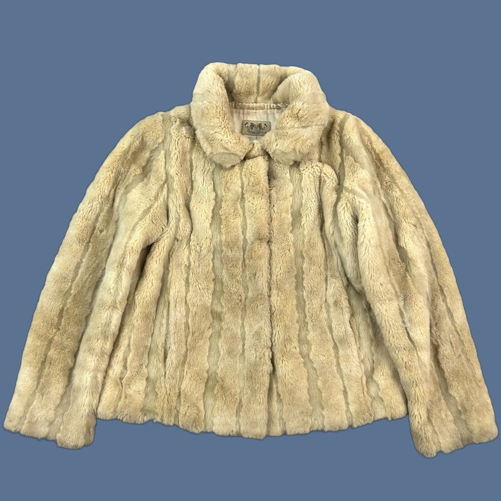 Juicy Couture VINTAGE Juicy Couture Jacket Women’s M Beige Faux Fur Plush Glam Y2K 90s Designer Hip Hop Bomber Jacket with Silk Lining Collared Logo Womens Size M / US 6-8 / IT 42-44 - 1 Thumbnail