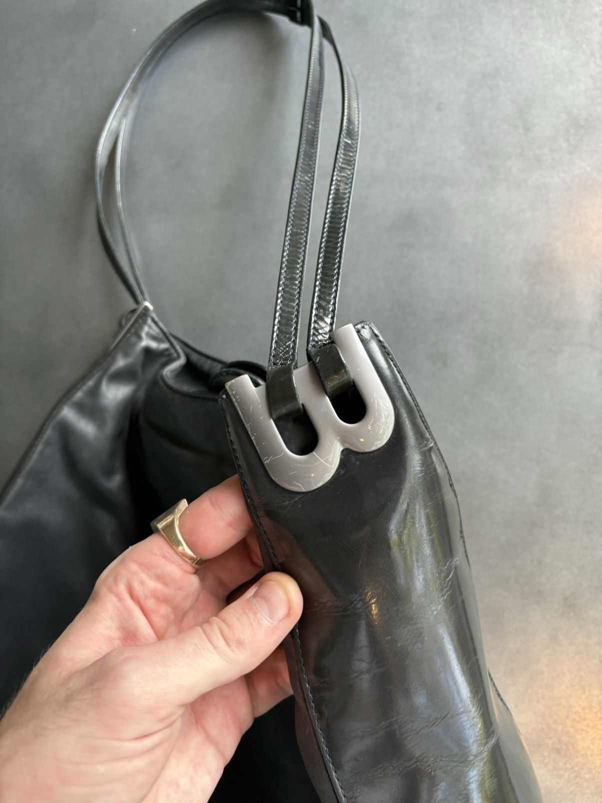 Bally × Designer × Vintage Vintage Bally Switzerland Tote Bag Nylon Designer Purse Size ONE SIZE - 5 Thumbnail