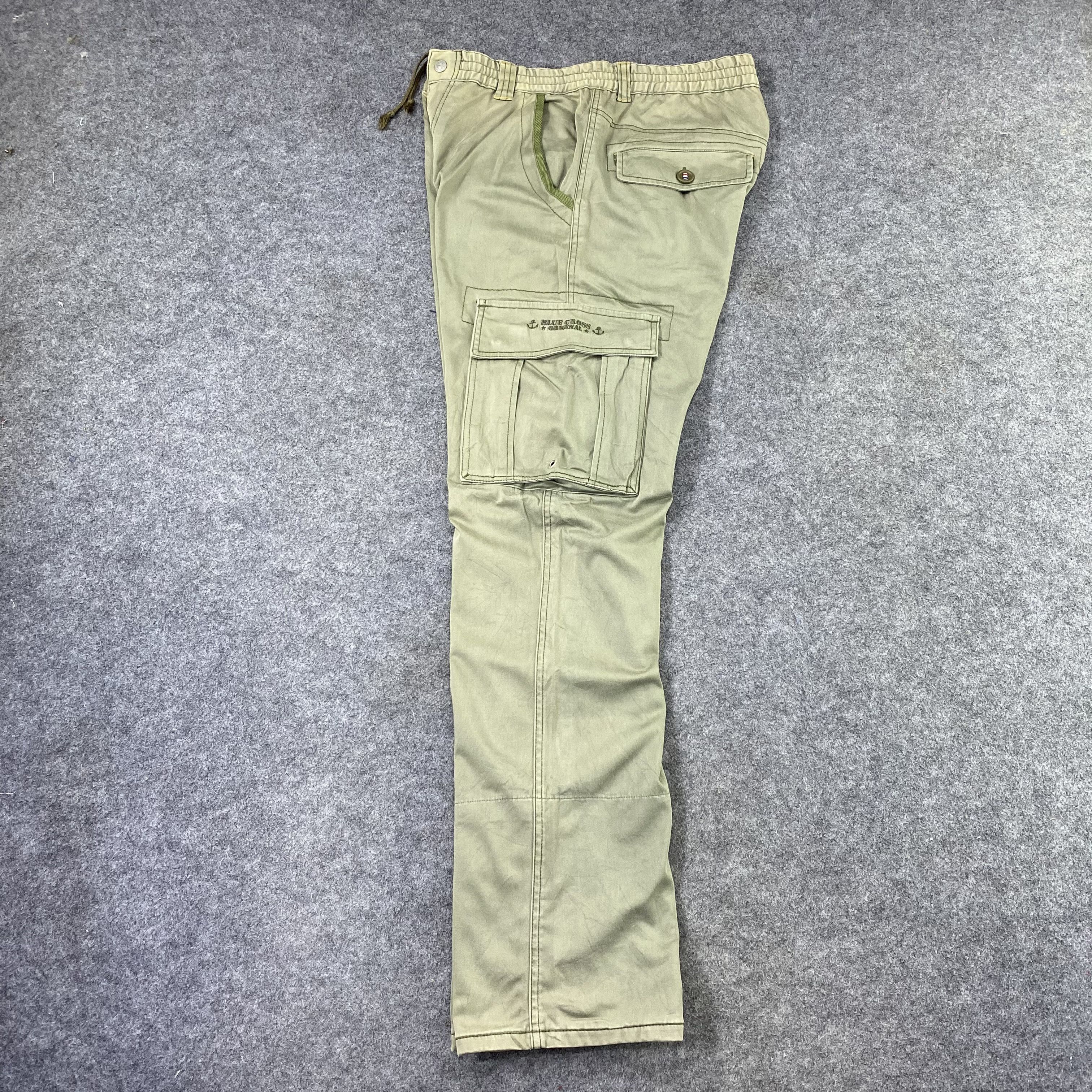 Japanese Brand × Vintage BLUE CROSS FADED GREEN CARGO PANTS -C026 Size US 32 / EU 48 - 3 Thumbnail