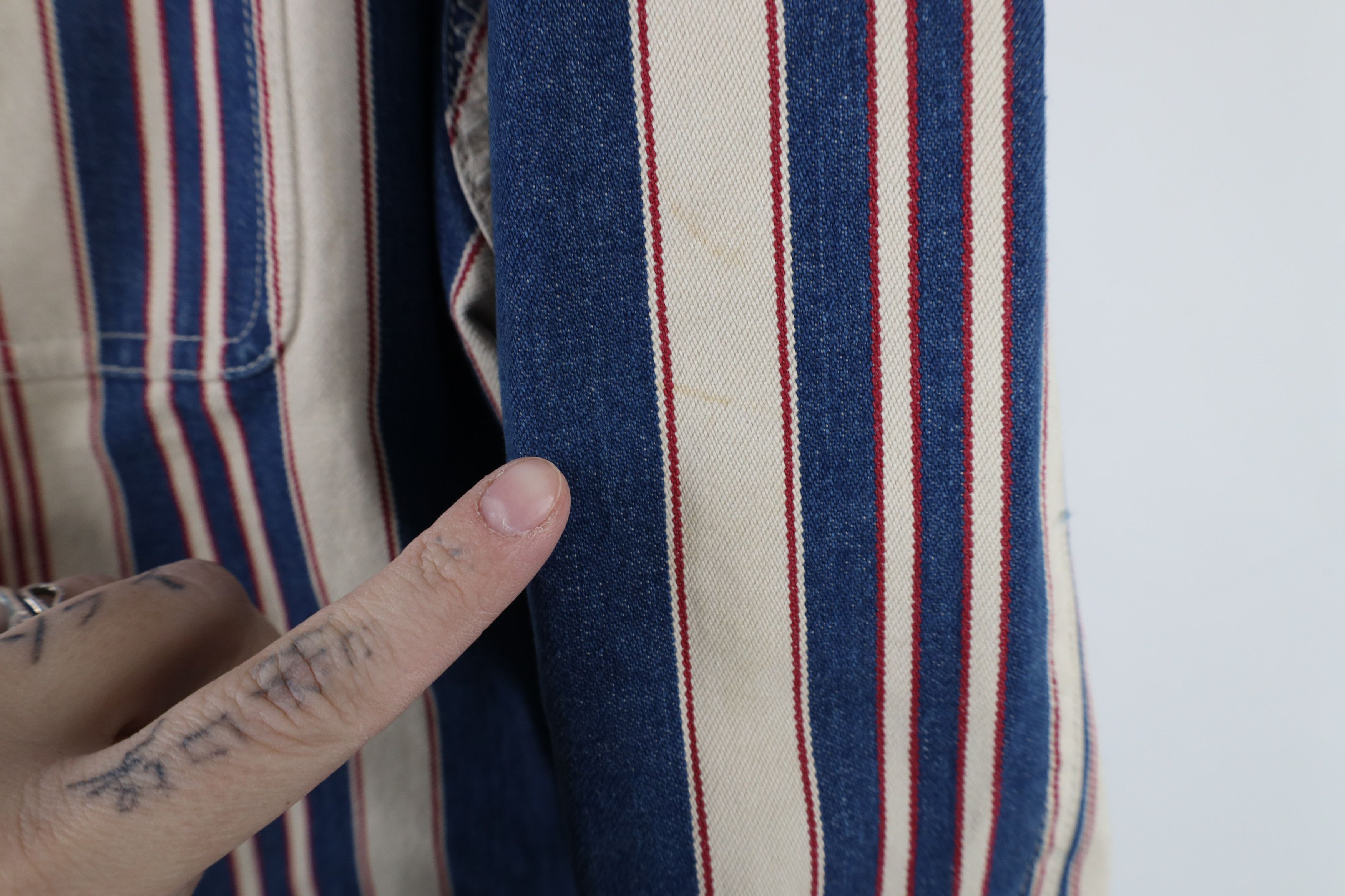 Ralph Lauren × Vintage Vintage 90s Ralph Lauren Denim Naval Chore Barn Jacket Size M / US 6-8 / IT 42-44 - 6 Thumbnail
