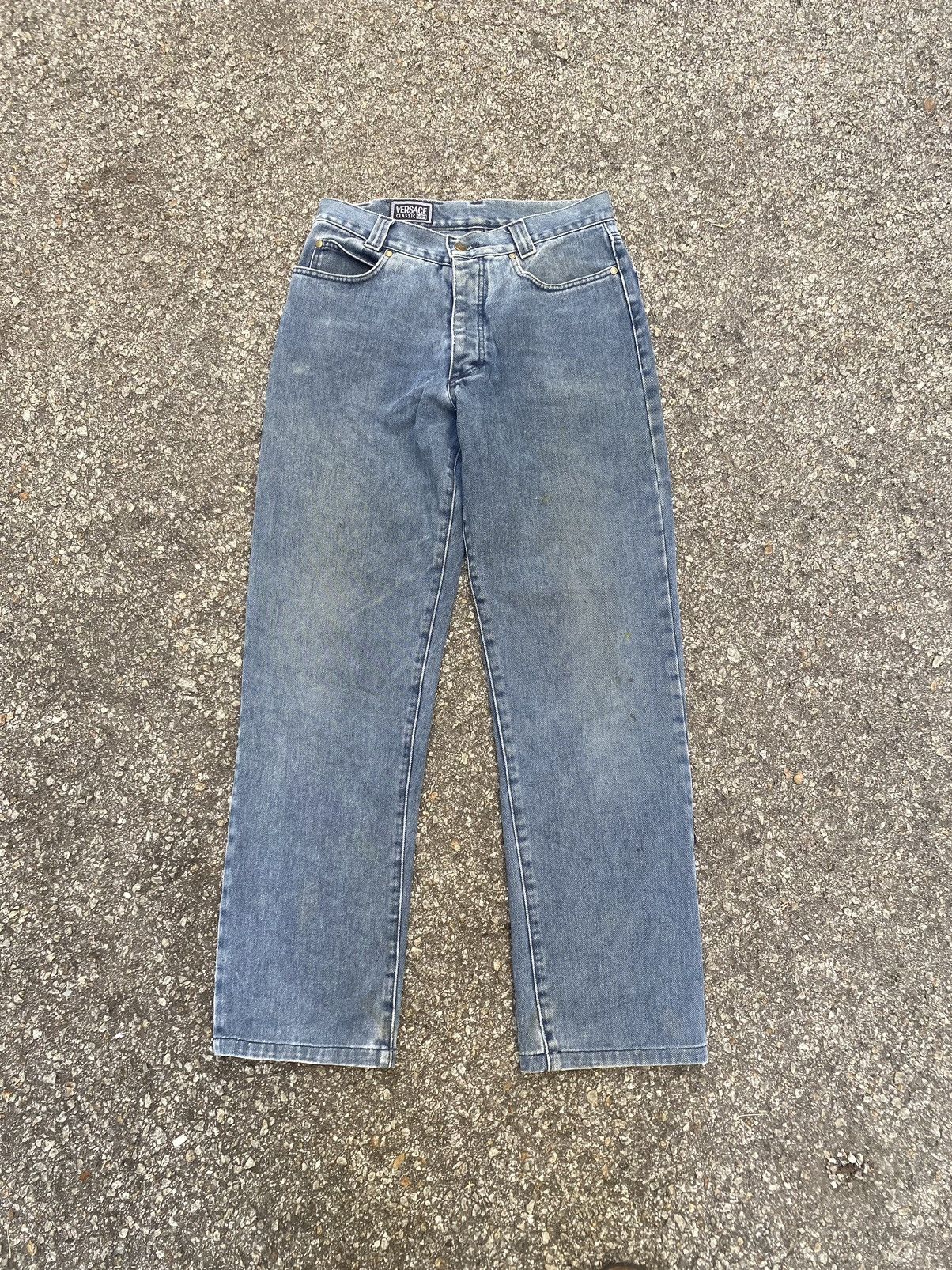 Versace Vintage Versace Faded Luxury Denim Jeans Size US 29 - 1 Thumbnail