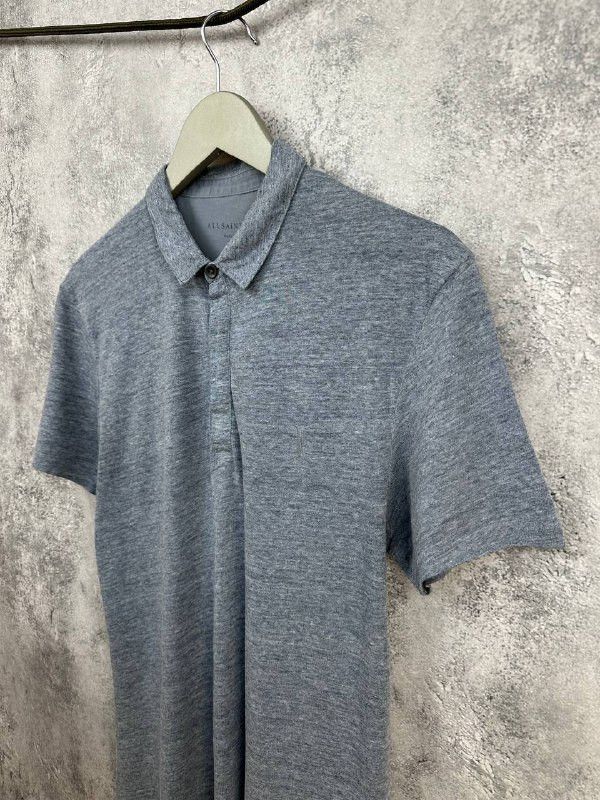 Allsaints AllSaints Tonic Panel Polo Shirt SS Cotton Blend Minimalist Size US S / EU 44-46 / 1 - 5 Thumbnail