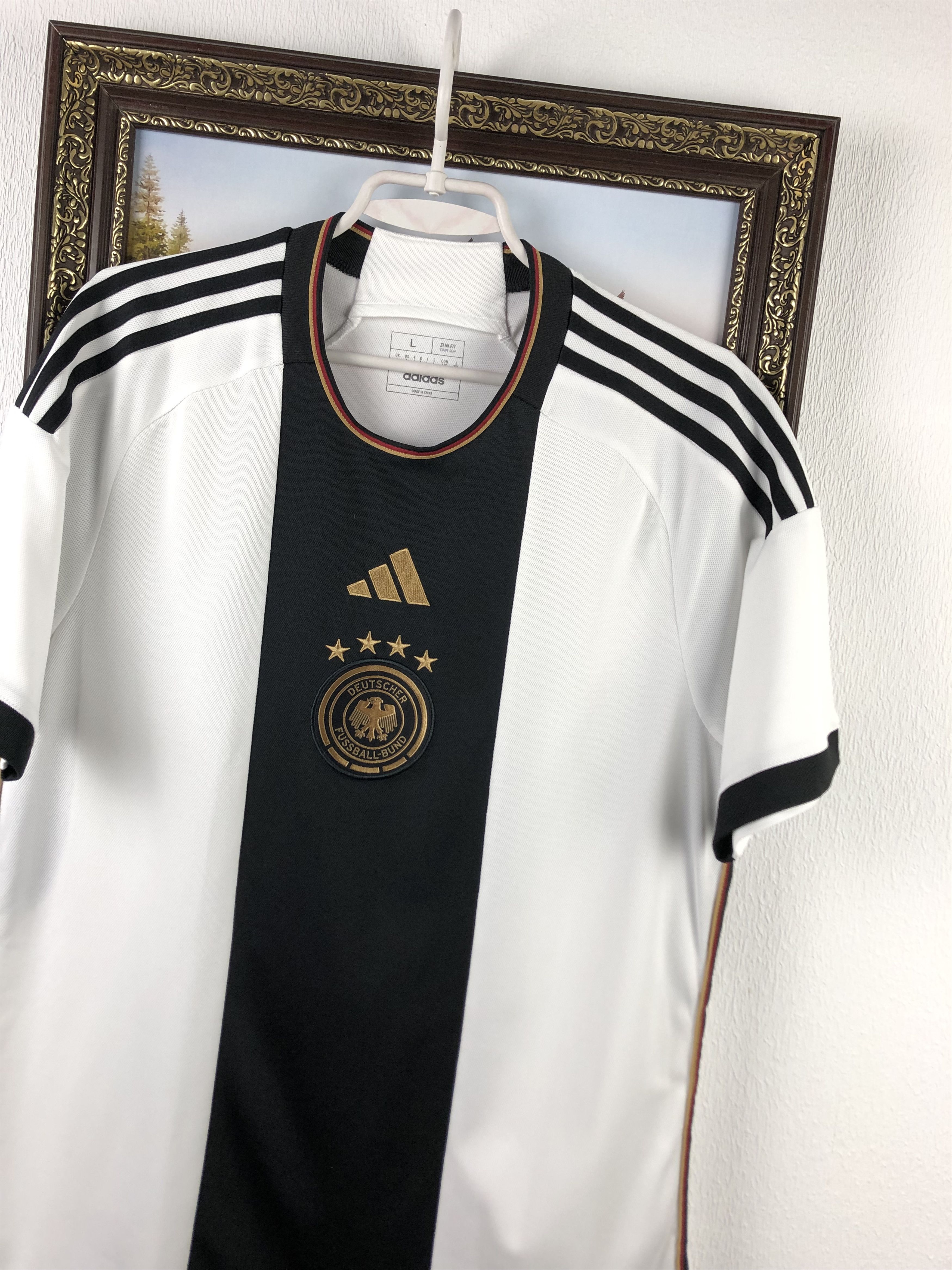 Adidas Germany football shirt Soccer Jersey Mens Trikot Tee Hype Size US L / EU 52-54 / 3 - 4 Thumbnail