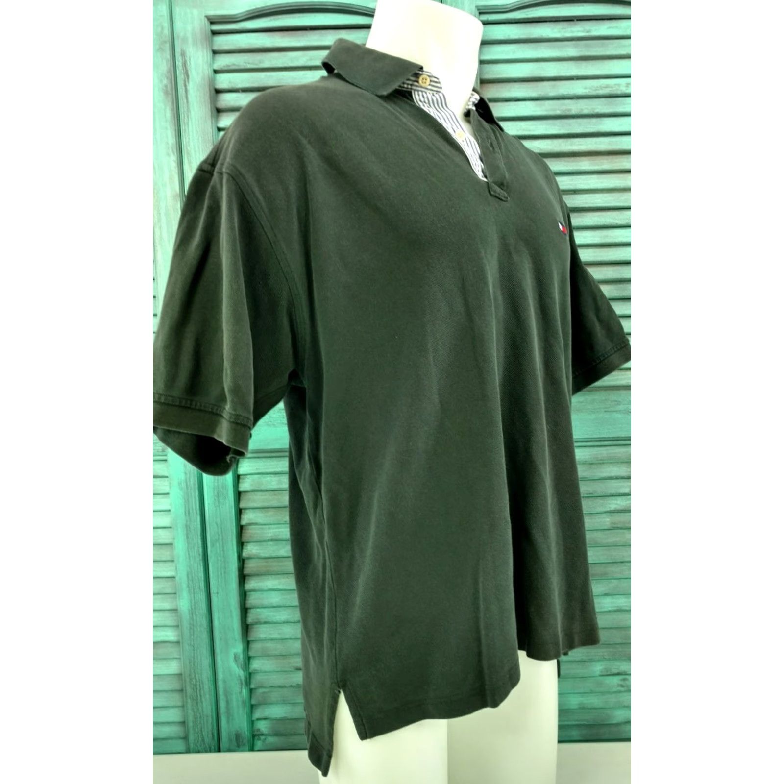 Tommy Hilfiger Tommy Hilfiger Polo Shirt Black XL Polos Shirts Mens Polo Shirt Flag stitch Flag Tag Size XL Size US XL / EU 56 / 4 - 3 Thumbnail