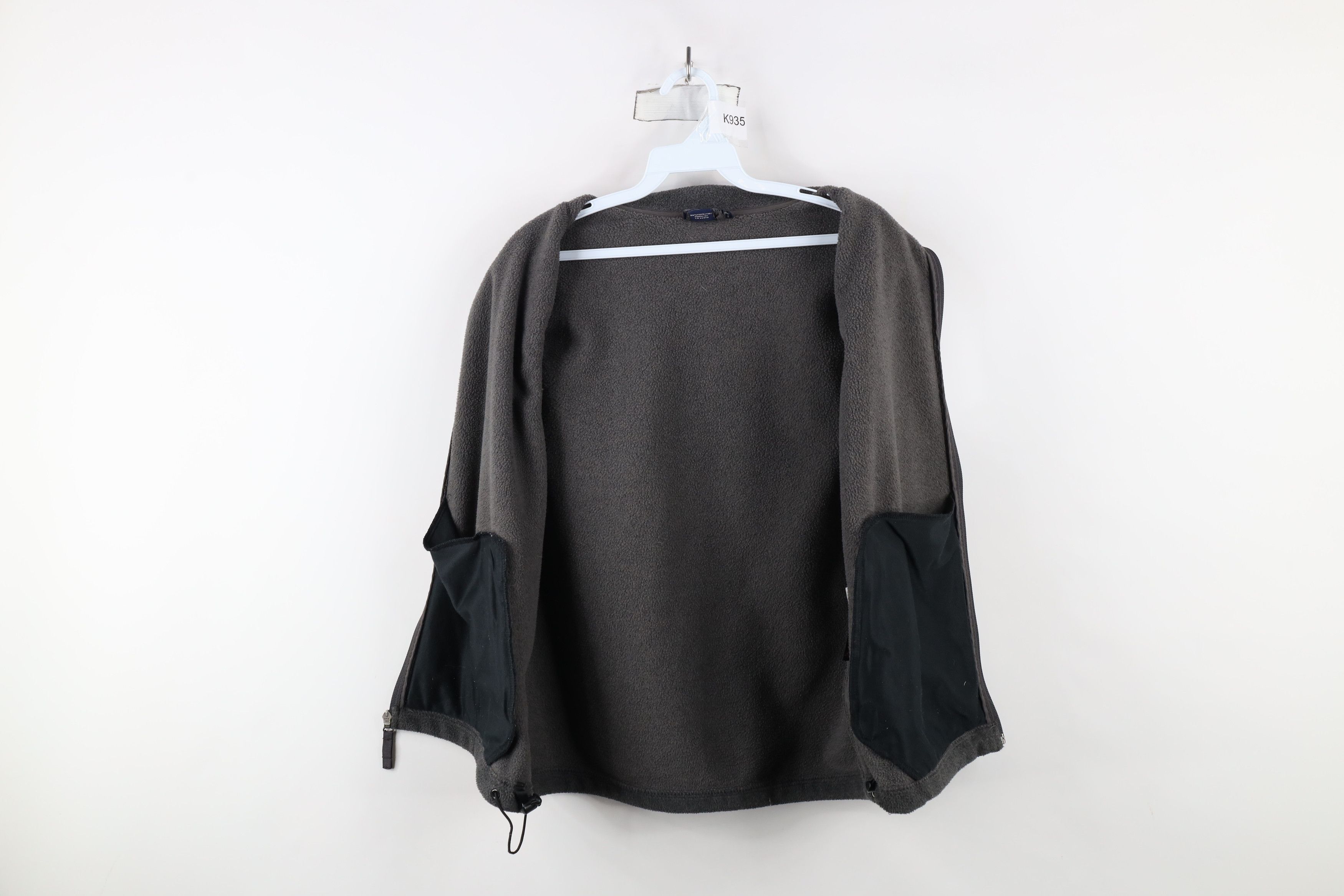 Lands' End × Vintage Vintage 90s Lands End Blank Fleece Vest Jacket Gray USA Size L / US 10 / IT 46 - 10 Thumbnail