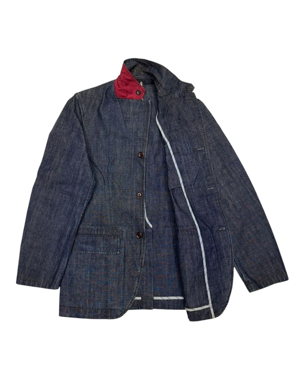 Issey Miyake 🔥RARE DENIM BLAZER JAPANESE UNIQLO KAPITAL ILSTLE DESIGN Size US M / EU 48-50 / 2 - 12 Thumbnail