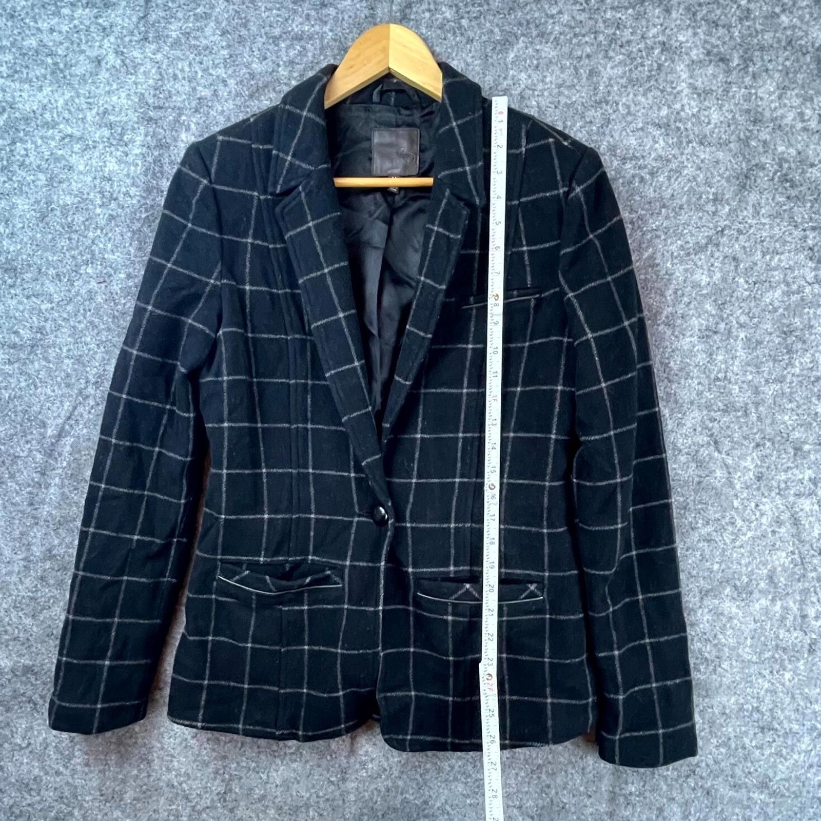 Joie Joie Blazer Women Medium Black Plaid Academia College Preppy Size M / US 6-8 / IT 42-44 - 5 Thumbnail