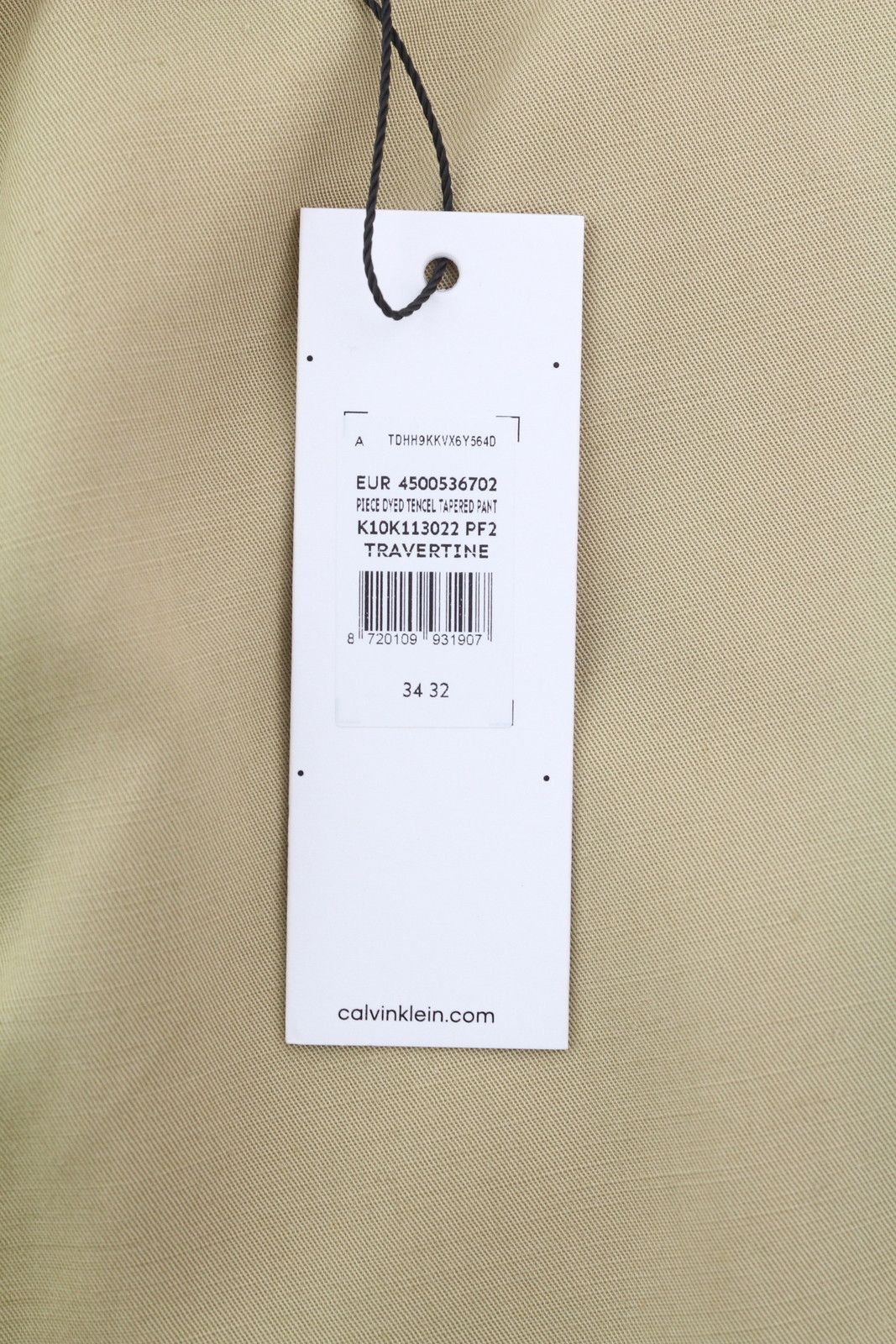 Calvin Klein DYED TENCEL TAPERED W34/L32 Brown Linen Trousers 85157 Size US 34 / EU 50 - 6 Thumbnail