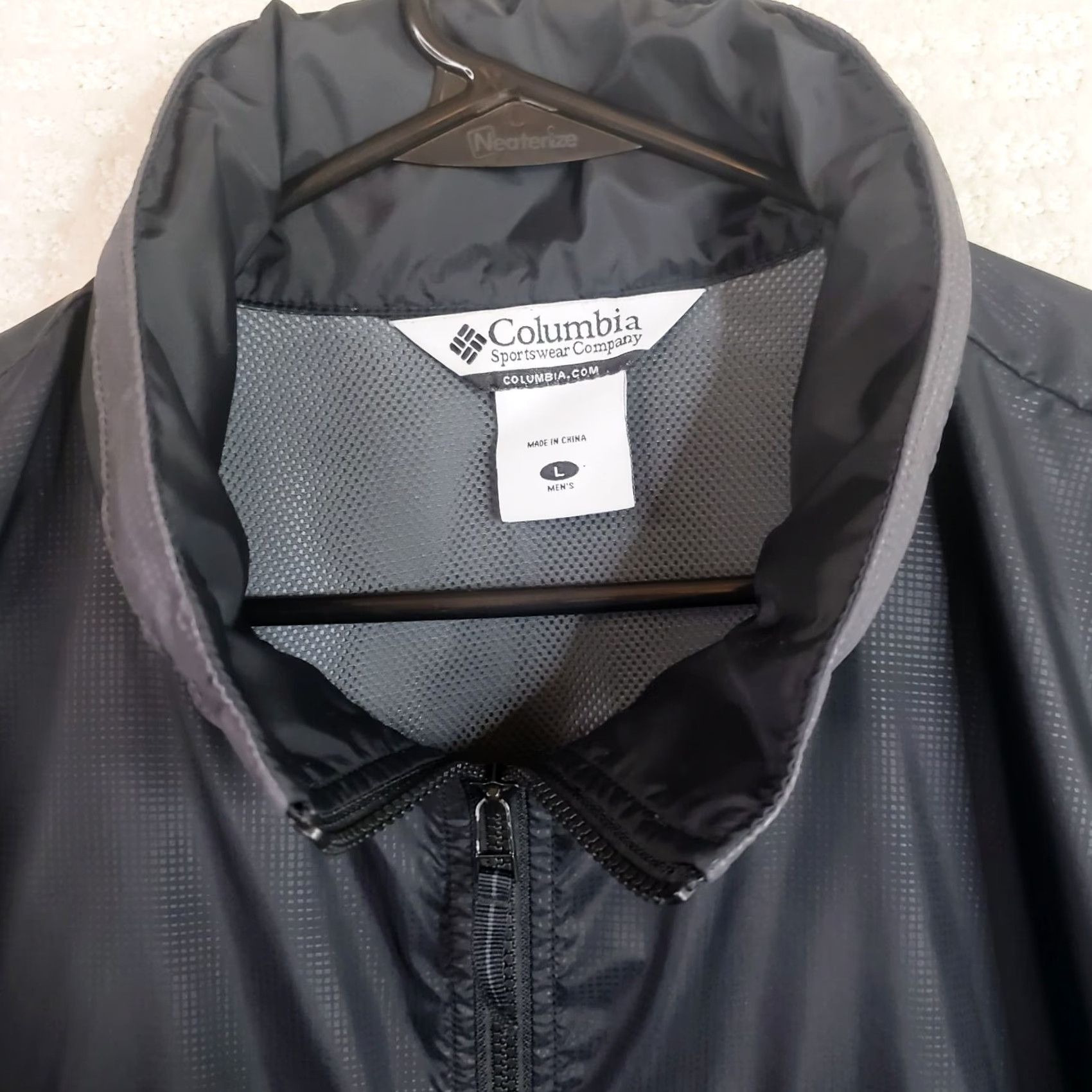 Rains Columbia Hooded Rain Coat Jacket Long Sleeve Black Full Zip Pockets Standup Collar Mens L Rain Size US L / EU 52-54 / 3 - 4 Thumbnail
