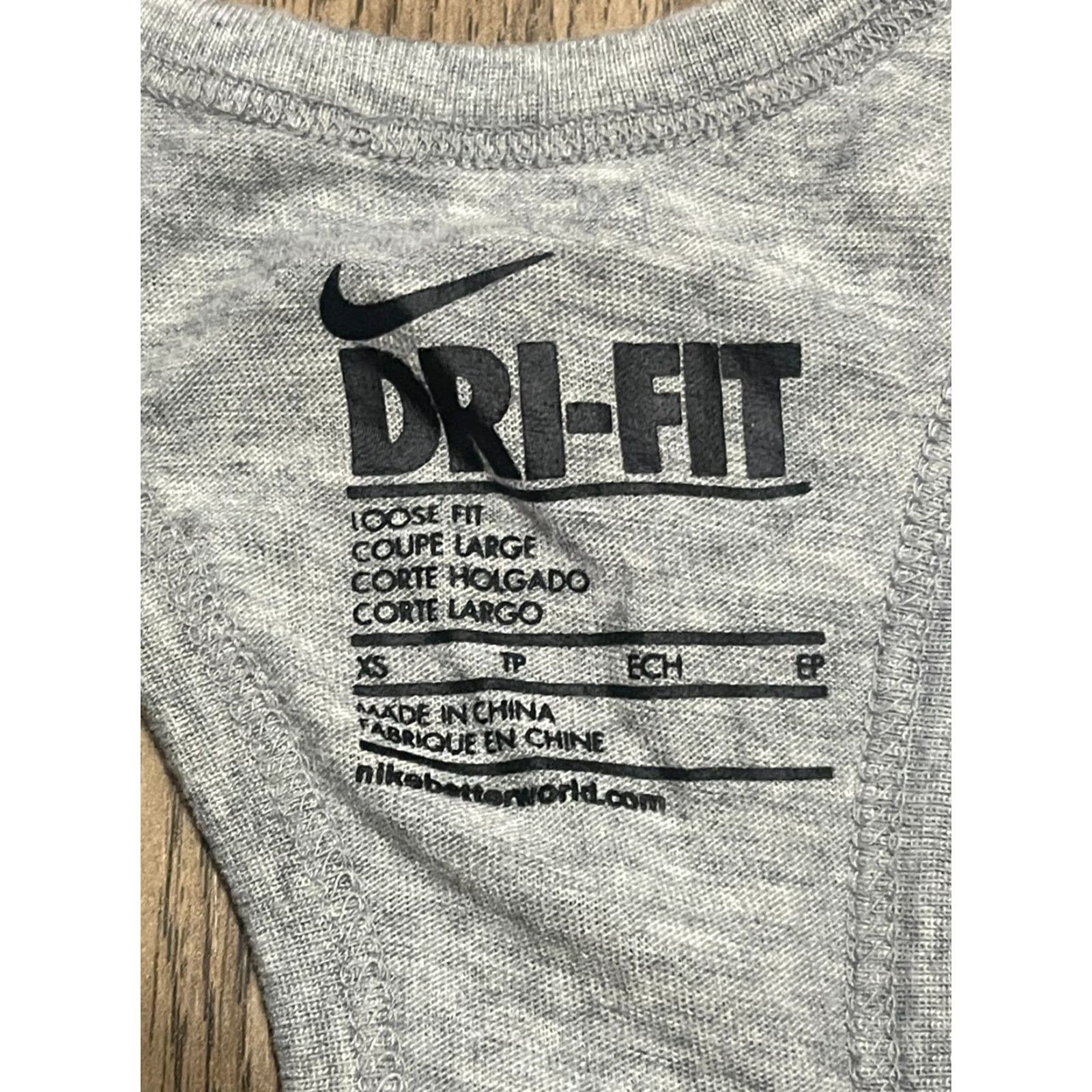 Nike Nike Tank Top Womens XS Gray Green Sleeveless Logo Dri Fit Loose Fit Size XS / US 0-2 / IT 36-38 - 5 Thumbnail