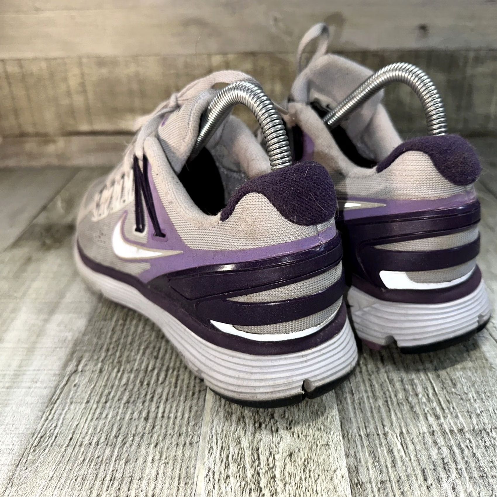 Nike Nike Lunareclipse 3 Sneaker Women 6.5 Purple Lace-Up Geometric Logo 2012 Athletic Shoes Mens Womens Girls Size US 7 / IT 37 - 4 Thumbnail