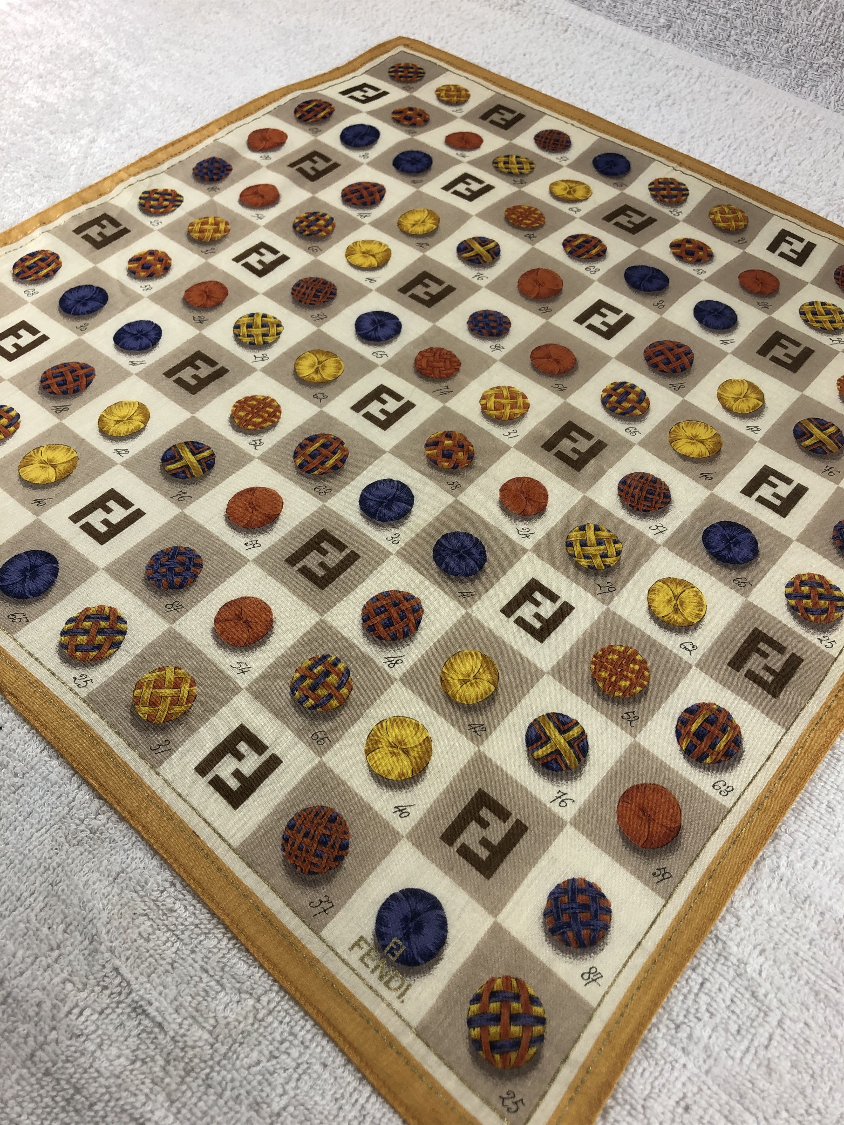 Vintage Fendi Handkerchief / Bandana / Neckerchief A1336 Size ONE SIZE - 4 Thumbnail