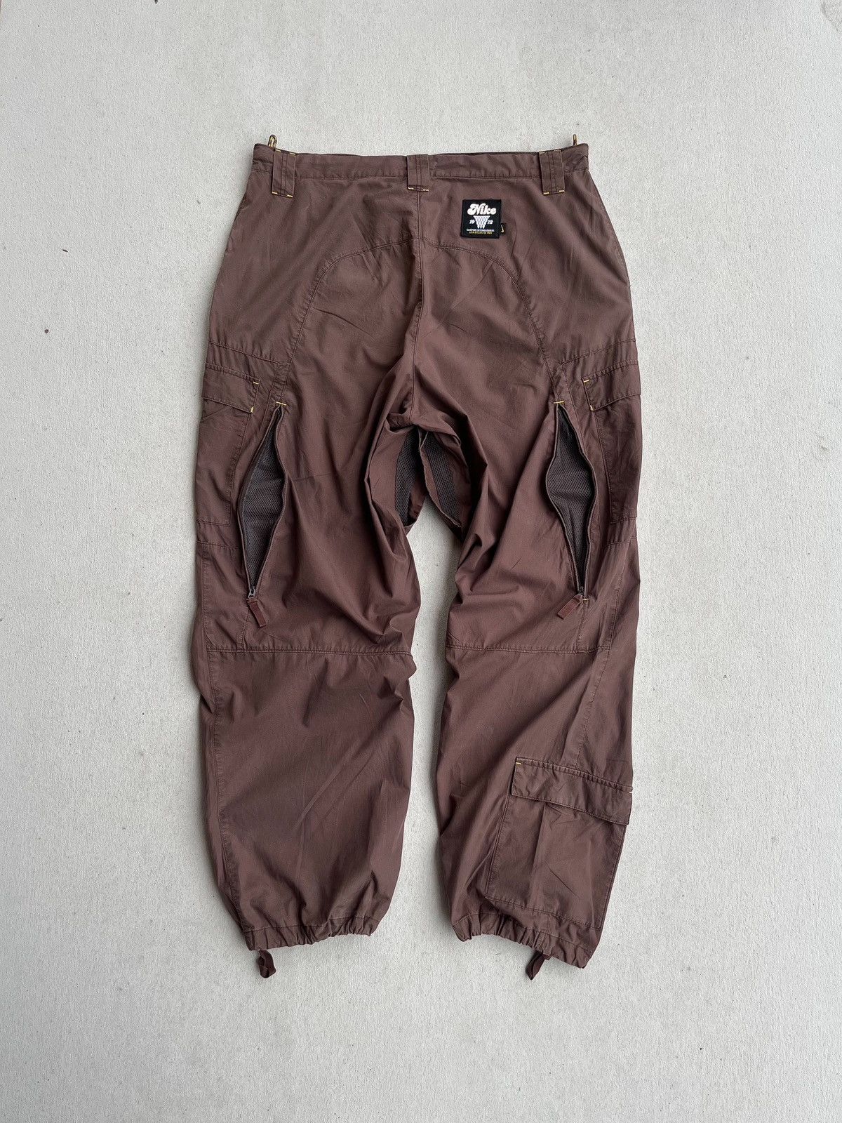 Nike Vtg Nike 1972 Liga oficial do pais wide leg cargo pants Size US 36 / EU 52 - 2 Thumbnail