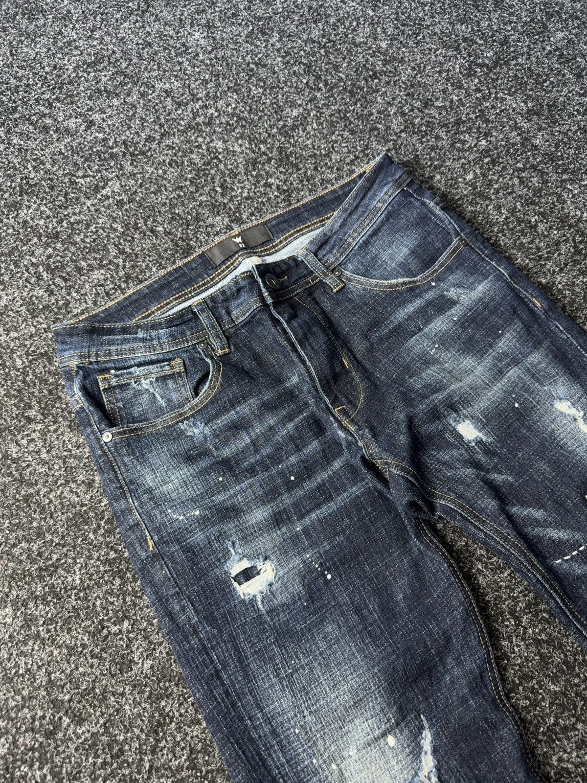 WWE Vintage 00s Wrestling WWE Distressed official denim pants Size US 31 - 5 Thumbnail