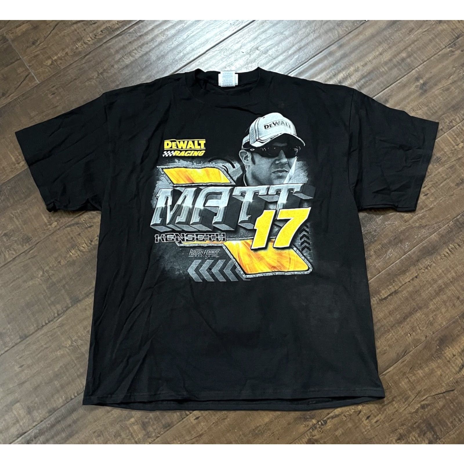 Chase Authentics VINTAGE Matt Kenseth #17 T-Shirt Mens XL Black Nascar Dewalt Racing Double Sided Size US XL / EU 56 / 4 - 2 Thumbnail