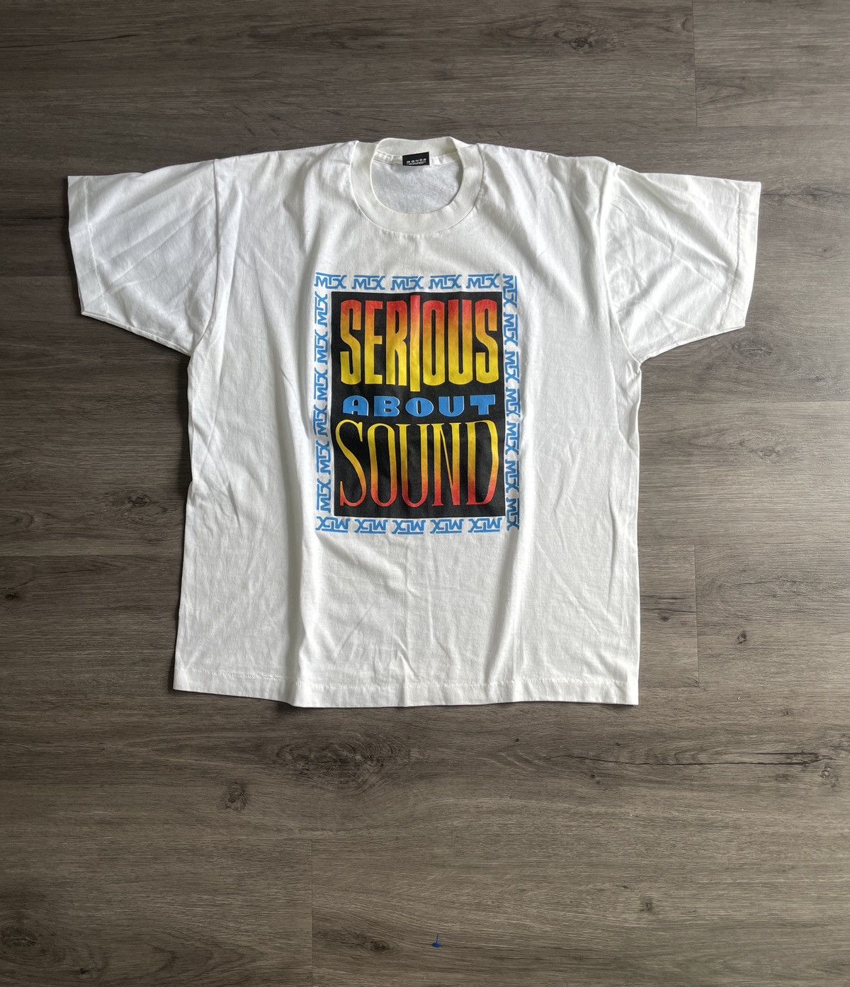 Vintage Vintage 90’s MTX Audio “Serious About Sound” T-shirt (Sz.XL) Size US XL / EU 56 / 4 - 1 Thumbnail