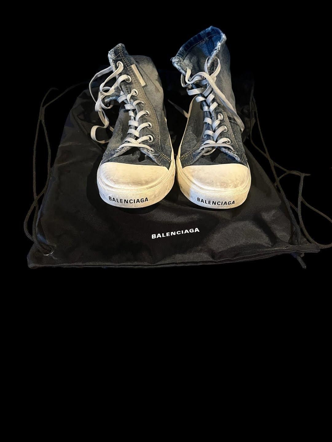 Balenciaga Paris High Top Denim Size US 11 / EU 44 - 1 Thumbnail