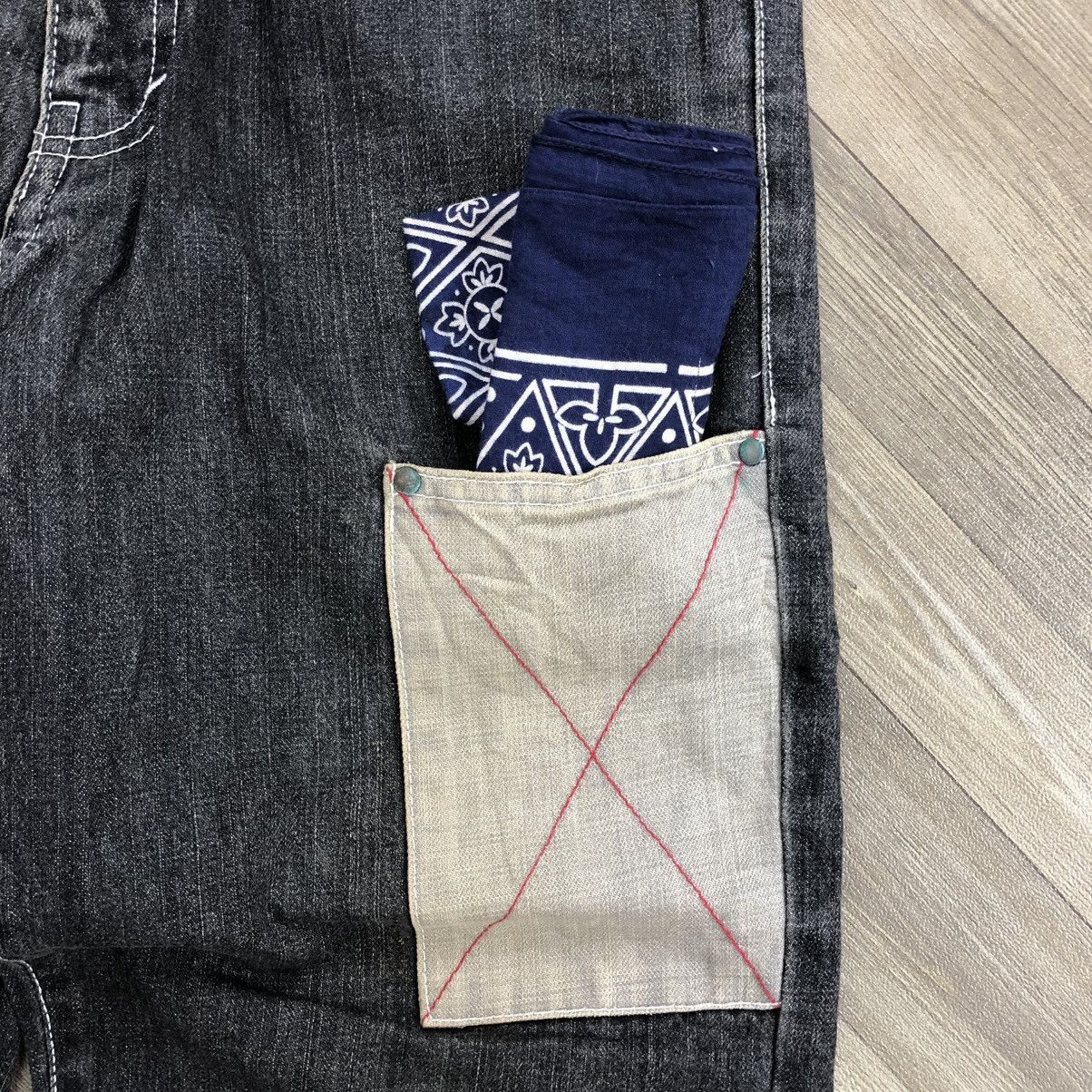 JNCO × Japanese Brand Crazy Y2K Unidentified Mysterious Animal Baggy Jeans Pants Size US 32 / EU 48 - 5 Thumbnail
