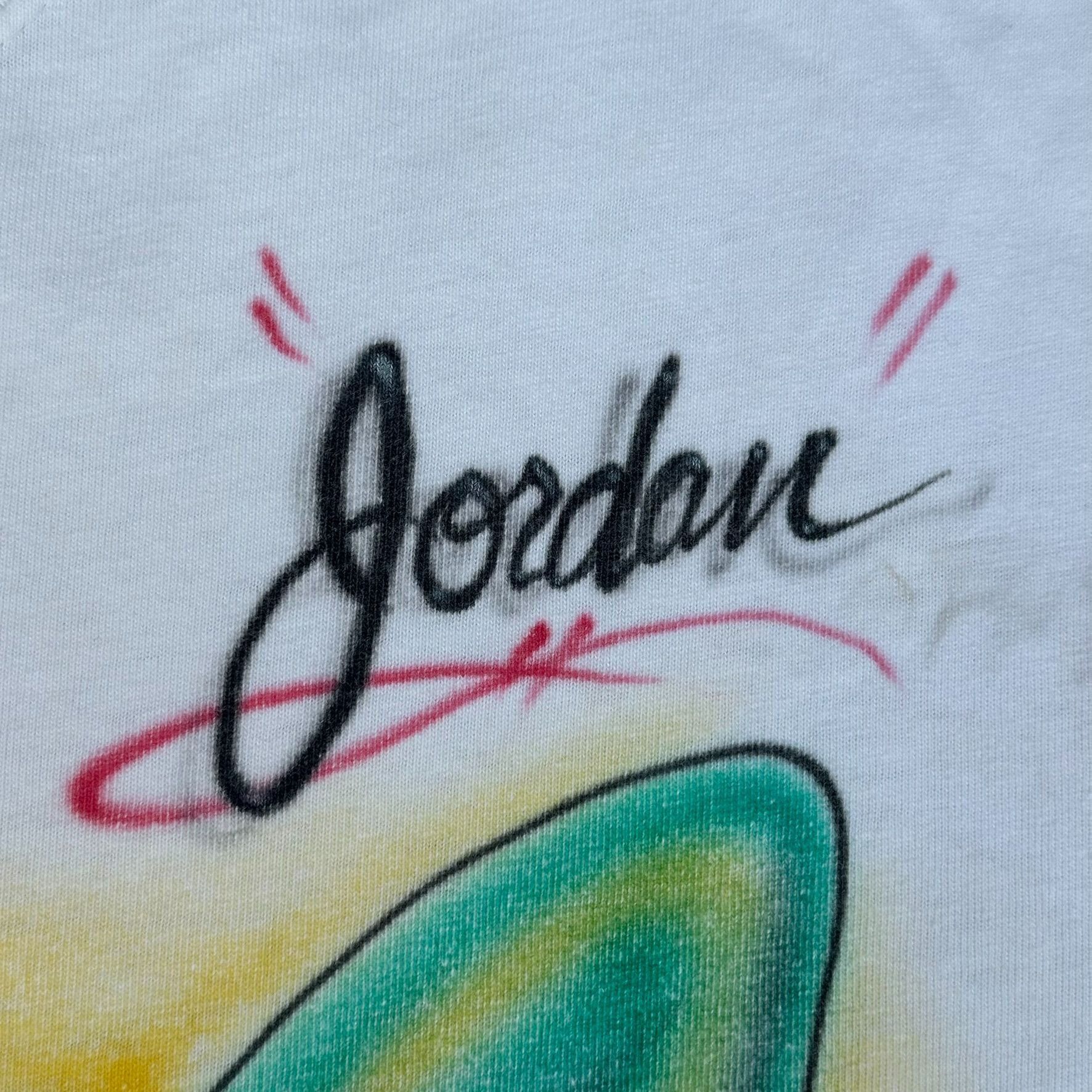 Hanes Vintage Y2K Frog Airbrush T-Shirt White M Jordan Colorful An Size US M / EU 48-50 / 2 - 3 Thumbnail