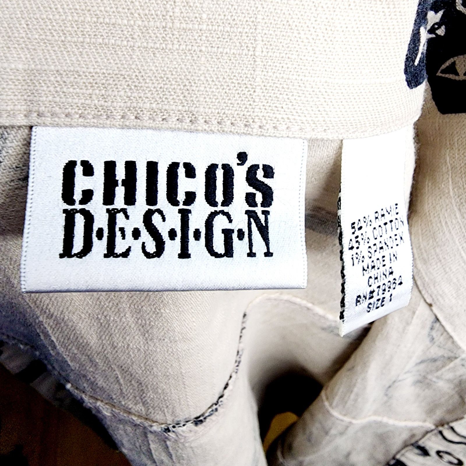 Other Chico's 80s/90s Vintage Print Jacket Artsy Abstract Jacket Size M / US 6-8 / IT 42-44 - 3 Thumbnail