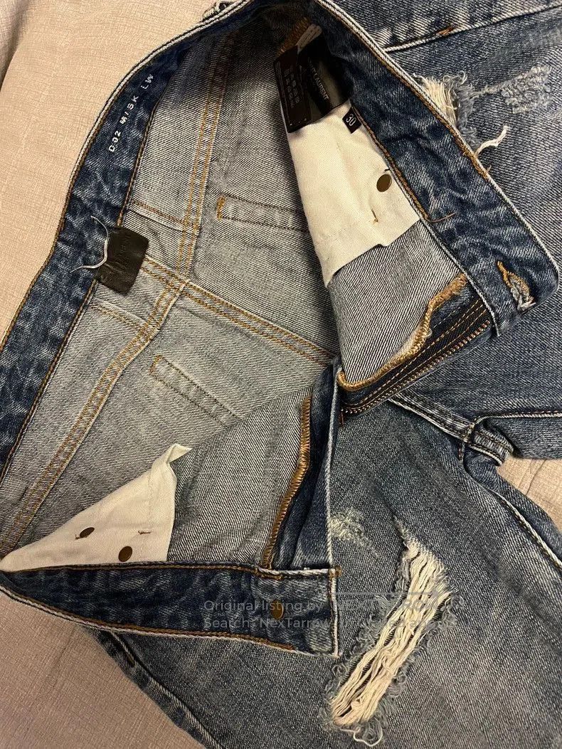 Saint Laurent Paris Saint Laurent Distressed Denim Pants for Men. Size US 30 / EU 46 - 4 Thumbnail