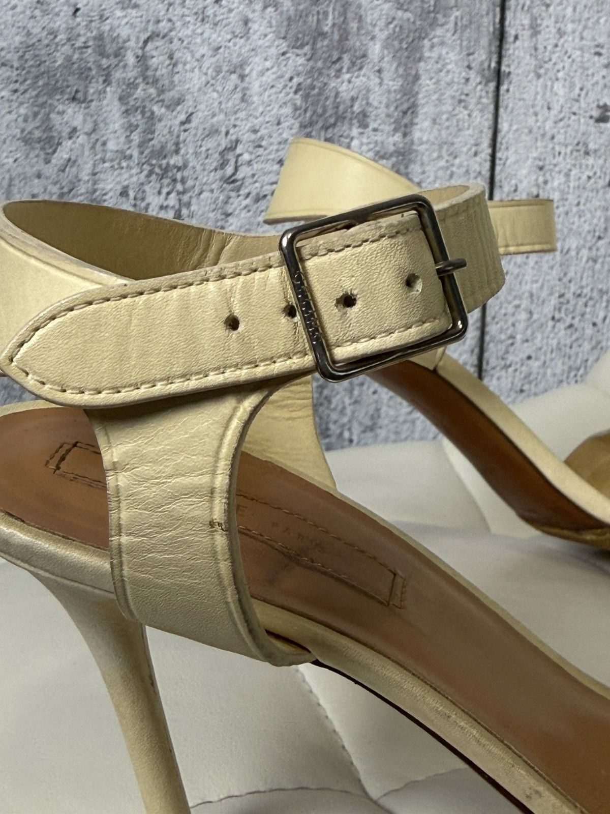 Celine Celine Leather Chain Sandals Stiletto Heels Ankle Strap Size US 7.5 / IT 37.5 - 14 Thumbnail