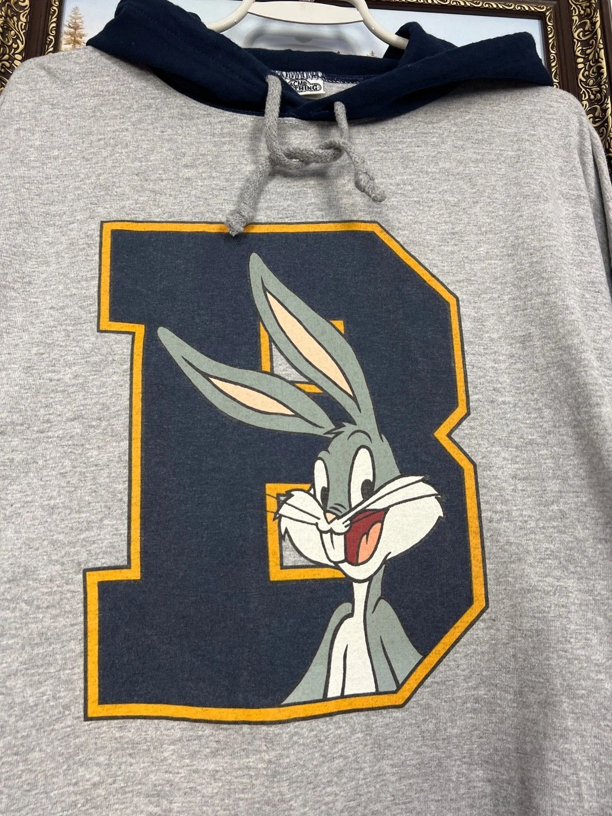 Vintage Vintage 90's Warner Bros Studio Hoodie Sweatshirt Jacket Size US XL / EU 56 / 4 - 3 Thumbnail