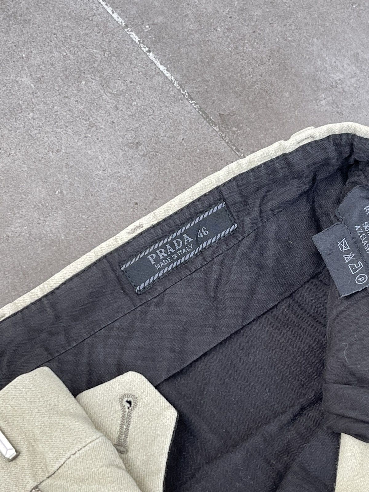 Prada Archive Prada High Rise Cream Casual Pants Size US 30 / EU 46 - 18 Thumbnail