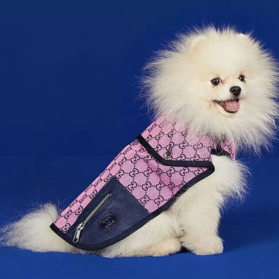 Gucci Gucci GG Monogram Dog Jacket Coat Pink Size M / US 6-8 / IT 42-44 - 2 Thumbnail