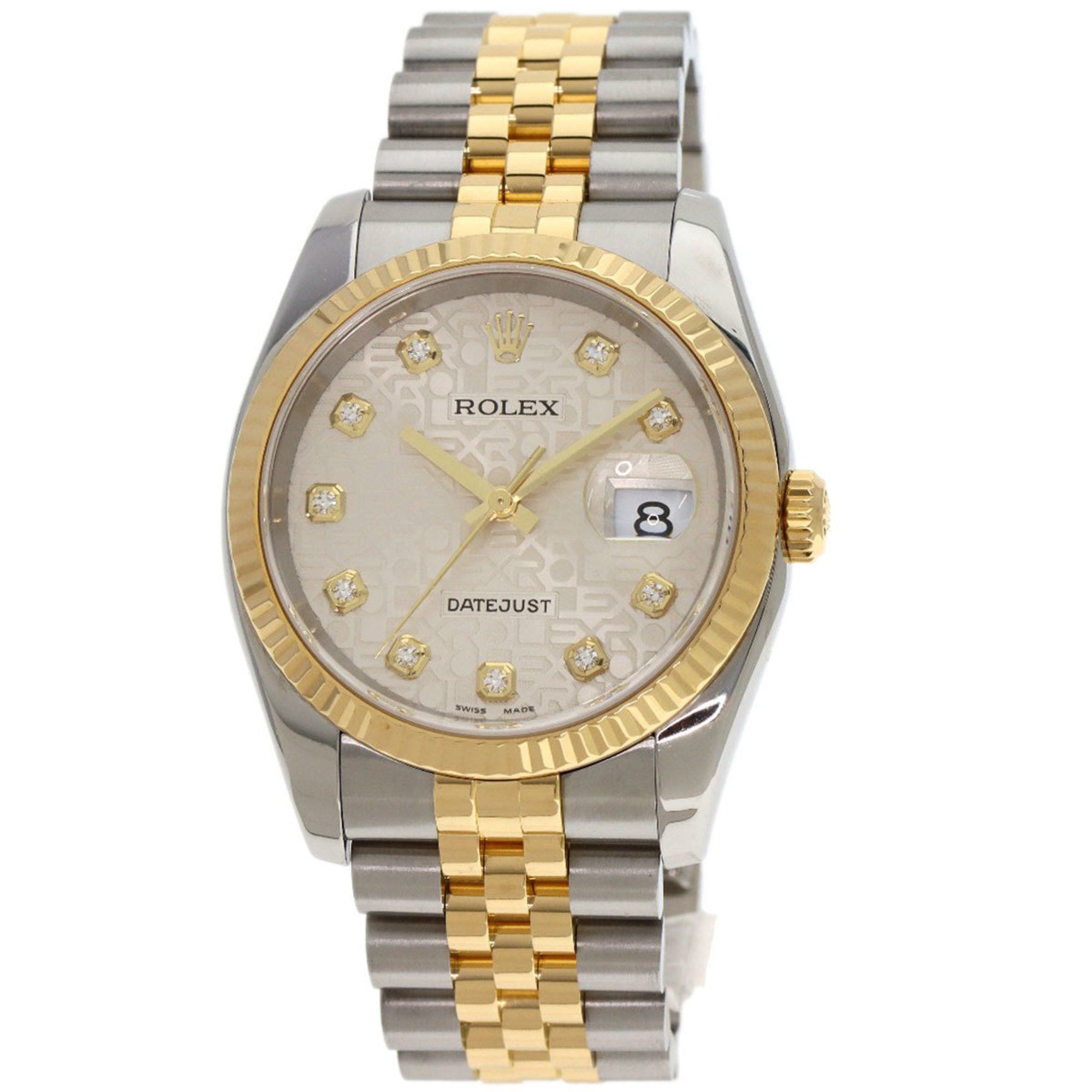 Rolex Rolex 116233G Datejust 10P Diamond Horicon Watch Stainless Steel SSxK18YG K18YG Men's ROLEX Size ONE SIZE - 1 Thumbnail