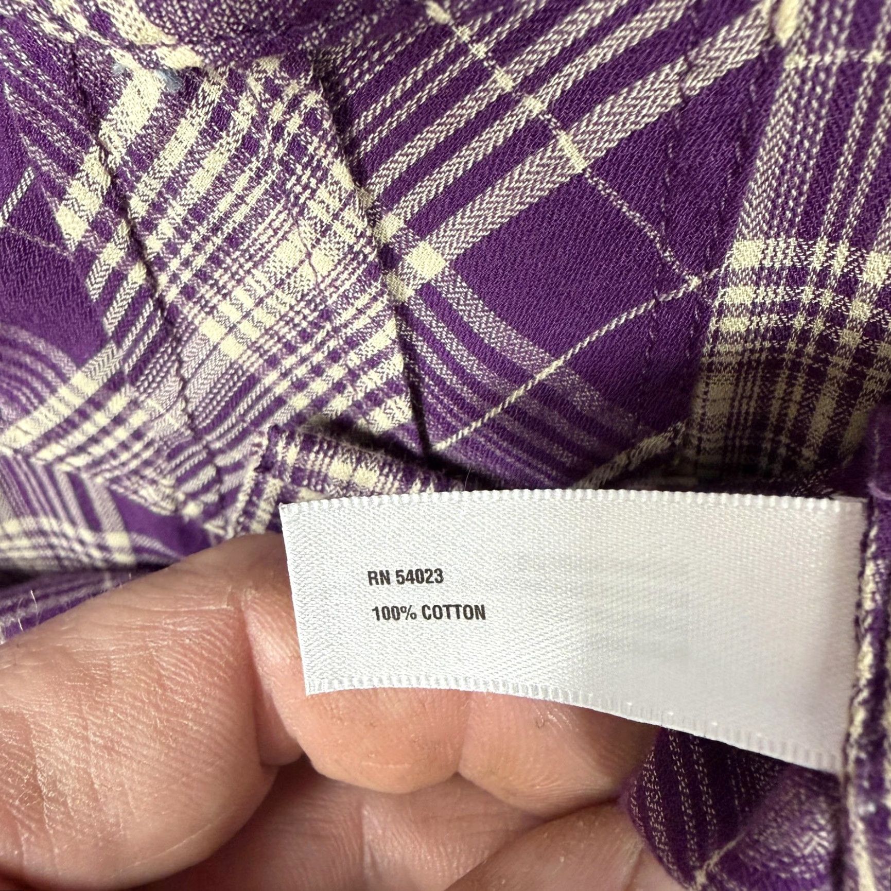 Gap VINTAGE Gap Shirt XL Purple Plaid Western Cowgirl Ruffle 90s Casual Womens Size XL / US 12-14 / IT 48-50 - 6 Thumbnail