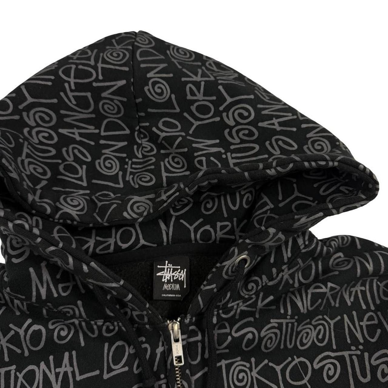 Stussy Vintage Stussy World Tour City Text Zip Up Hoodie - Medium Size US M / EU 48-50 / 2 - 5 Thumbnail