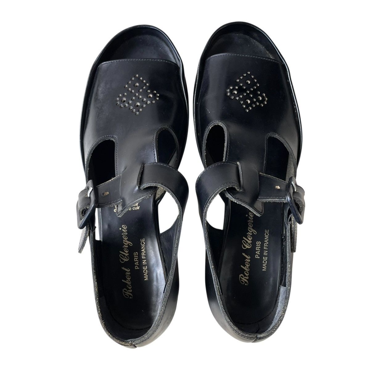 Robert Clergerie Robert Clergerie Paris Solid Leather WMN Luxury Sandals Size US 7 / IT 37 - 3 Thumbnail