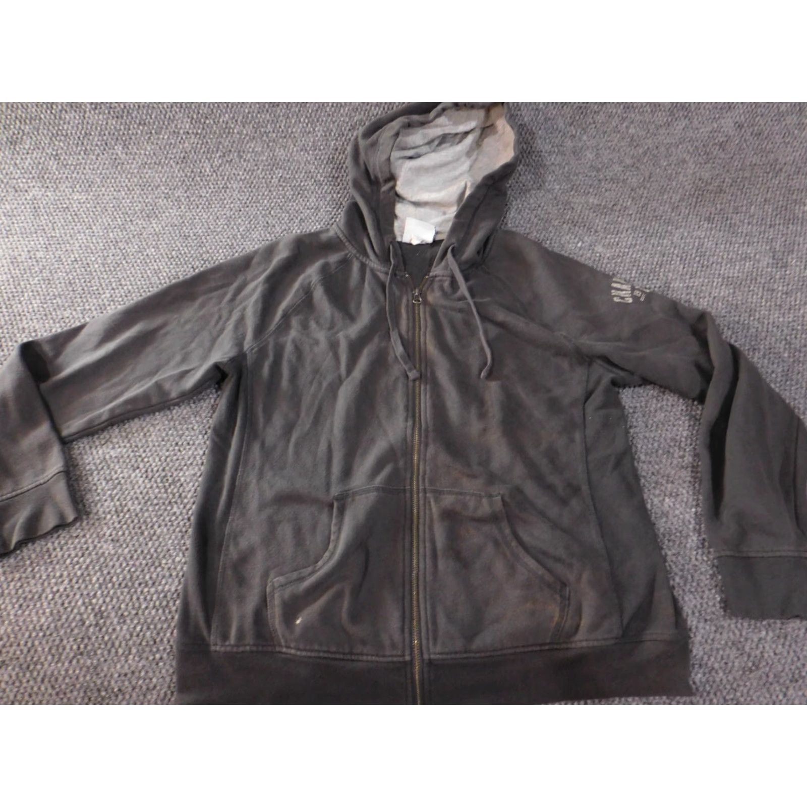 Champion VINTAGE American Eagle Hoodie Womens L gray full zip casual sports Size L / US 10 / IT 46 - 4 Thumbnail