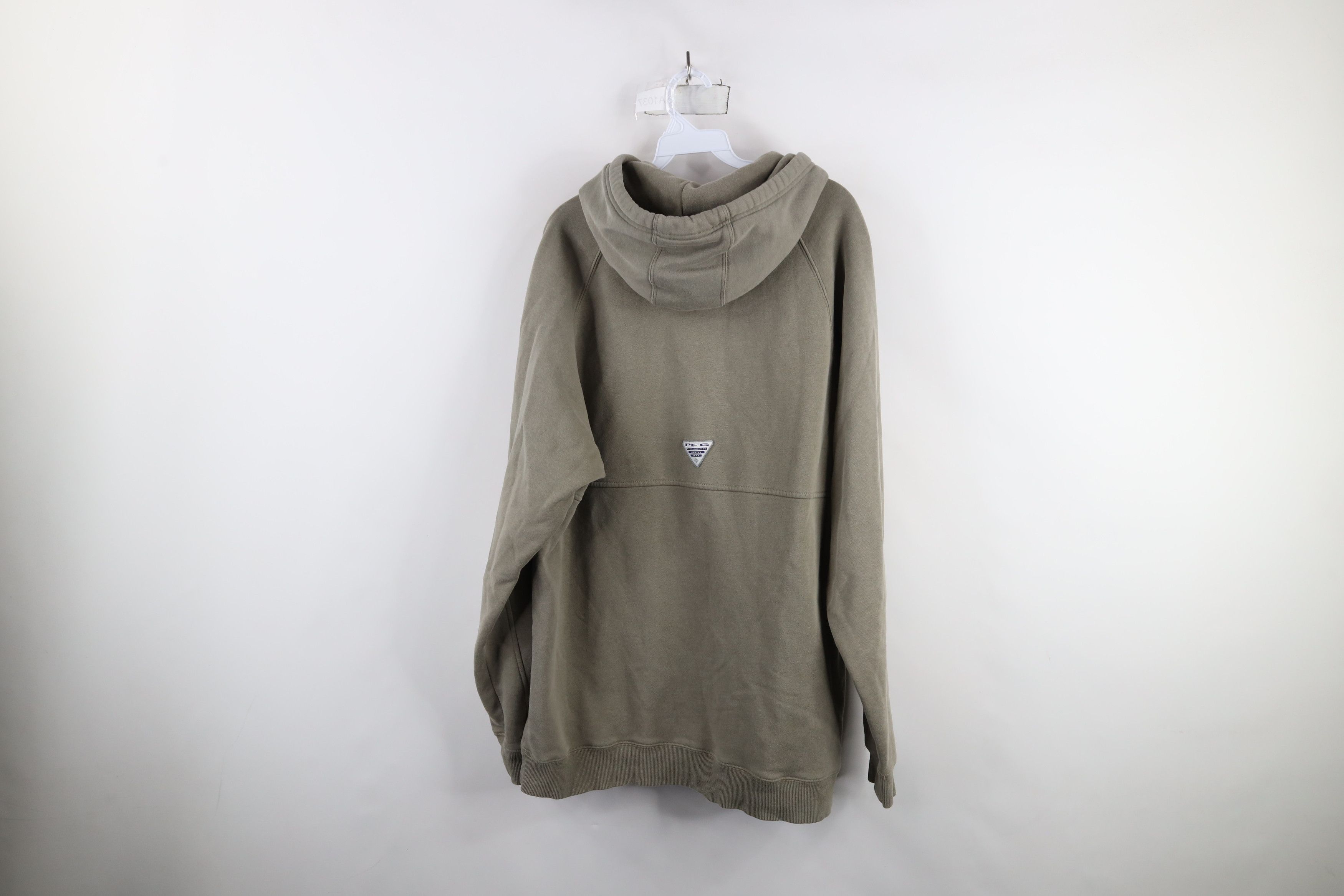 Columbia × Vintage Vintage Y2K Columbia PFG Spell Out Hoodie Sweatshirt Green Size US XL / EU 56 / 4 - 13 Thumbnail