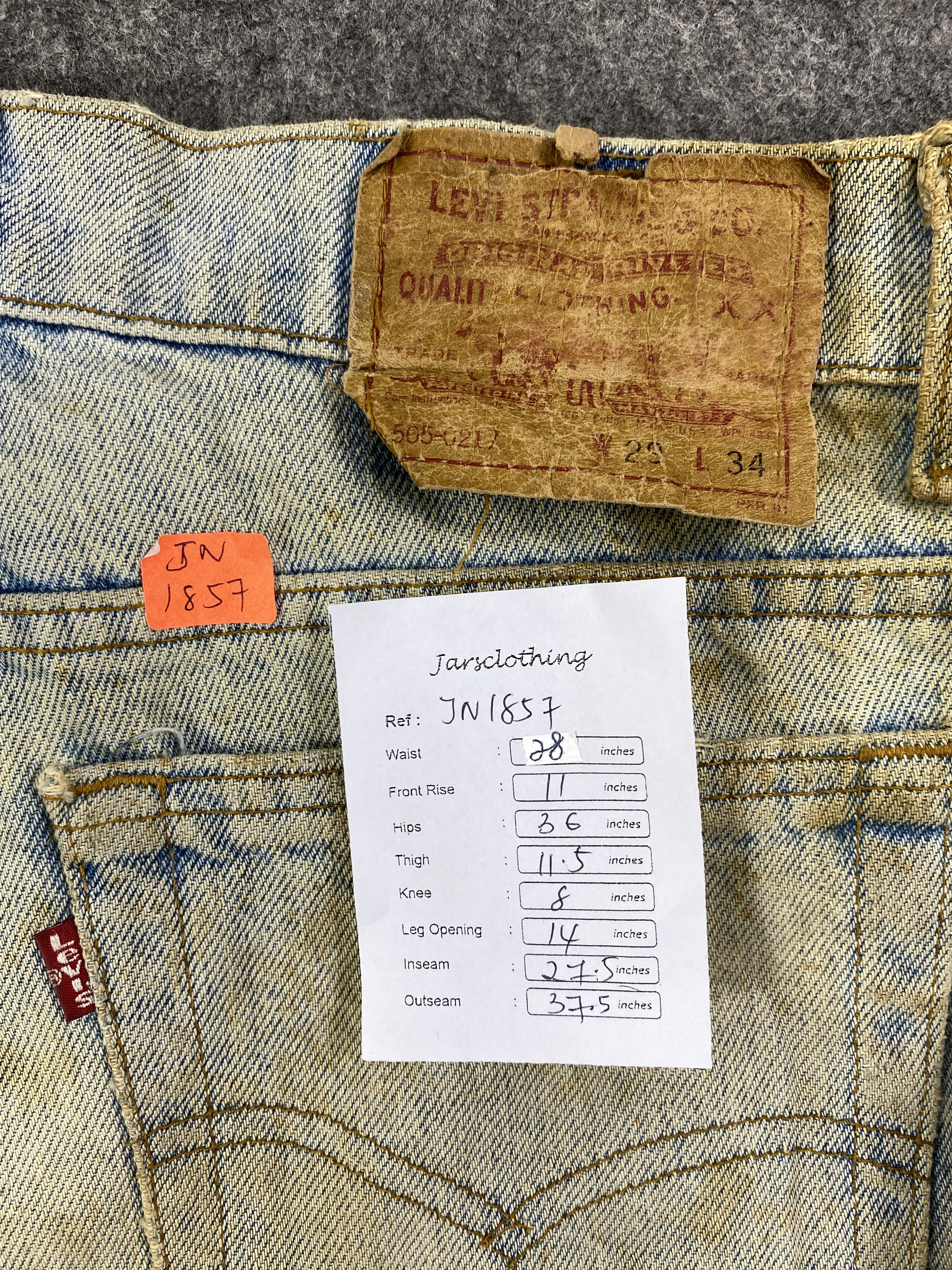 Levi's Rusty Light Blue Vintage Levi's 505 28x27.5 Denim -JN1857 Size US 28 / EU 44 - 7 Thumbnail