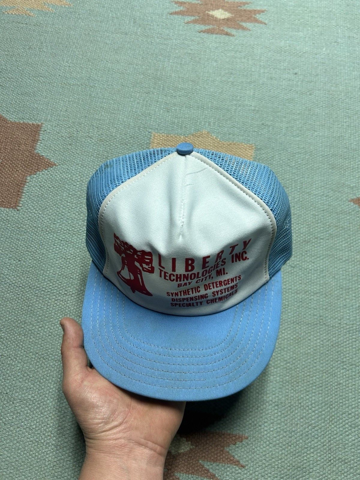 Vintage Vtg 80s trucker hat Liberty Technologies Michigan made USA Size ONE SIZE - 3 Thumbnail