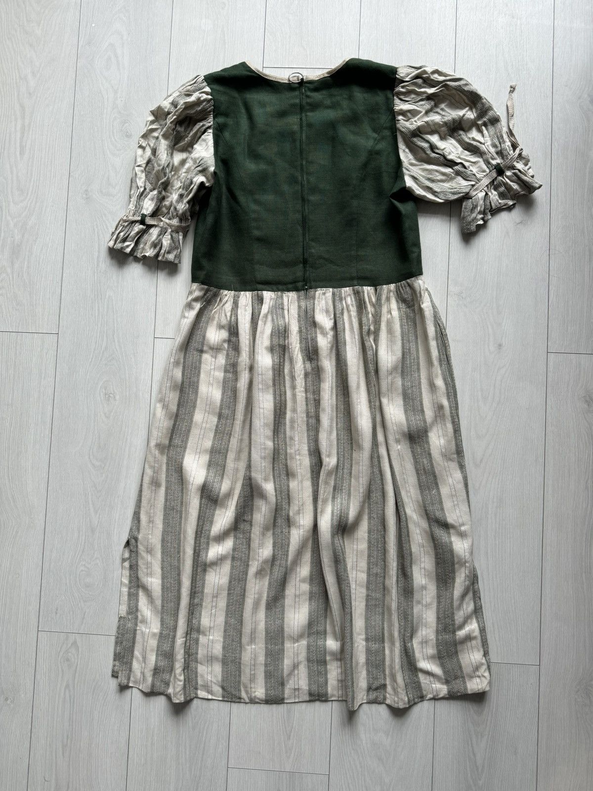 Designer VINTAGE PETRESSA Cottagecore OKTOBERFEST DRESS Linen/Viscose Size L / US 10 / IT 46 - 2 Thumbnail