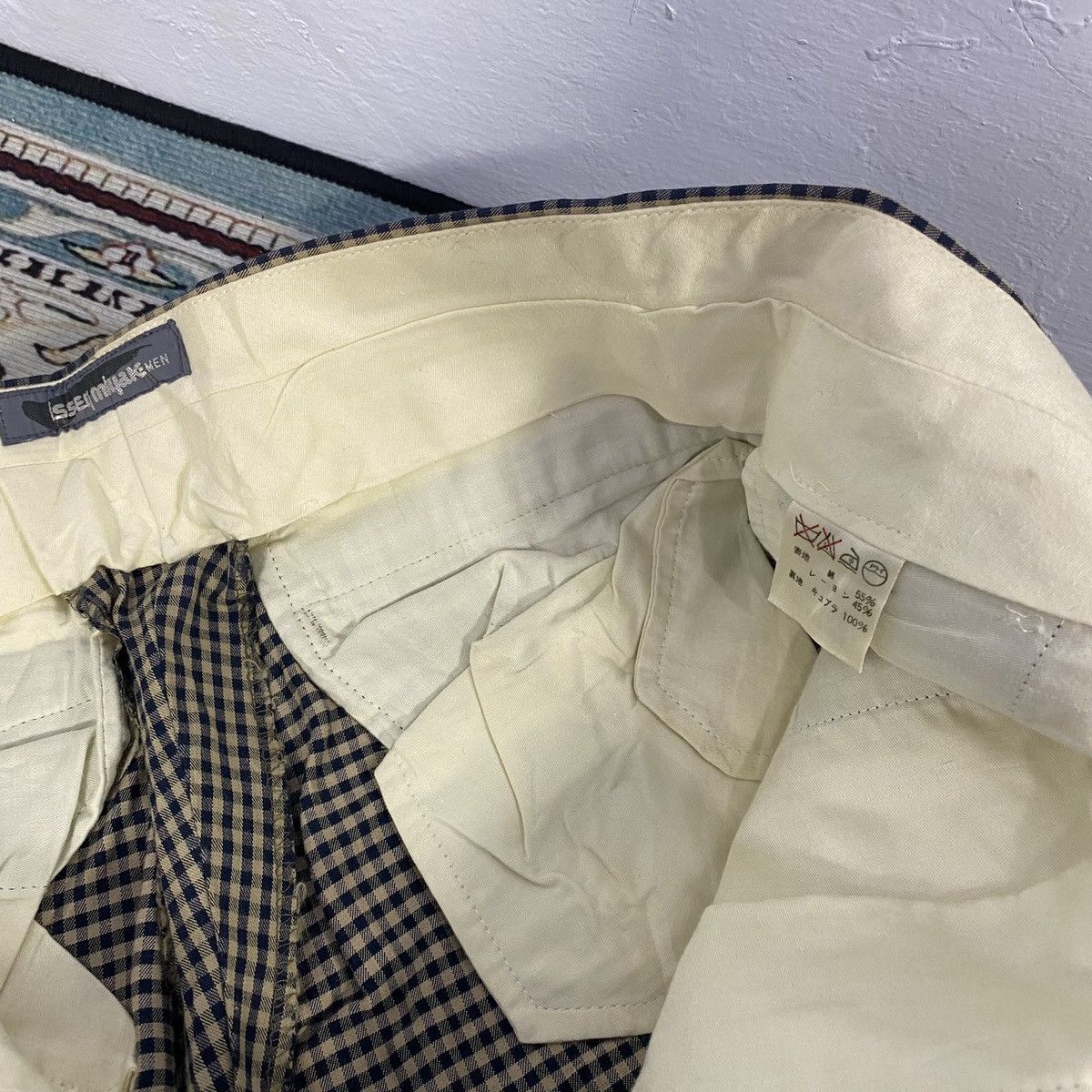 Issey Miyake × Japanese Brand 2000s - Issey Miyake Men Plaid Casual Work Pants Size US 28 / EU 44 - 10 Thumbnail