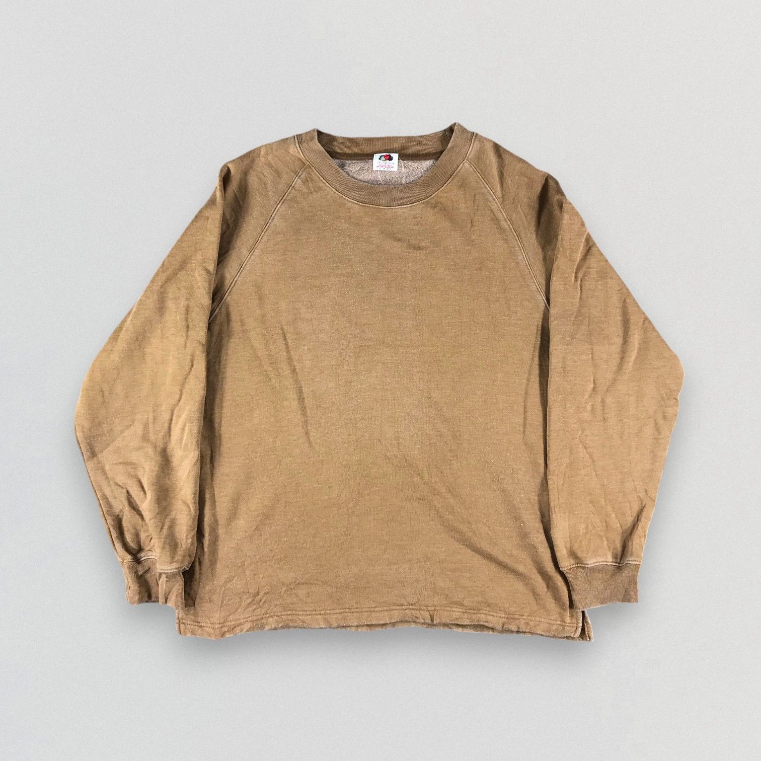 Fruit Of The Loom Vintage Fruit Of The Loom Faded Brown Sweatshirt F166 Size US L / EU 52-54 / 3 - 1 Thumbnail