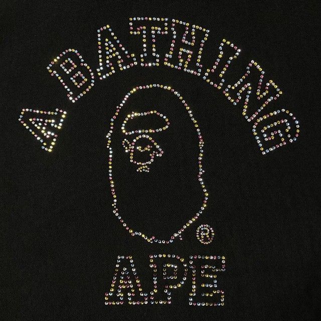 Bape × Swarovski 🔥Aoyama Exclusive🔥 Swarovski College Logo Pullover Hoodie Size US L / EU 52-54 / 3 - 3 Thumbnail