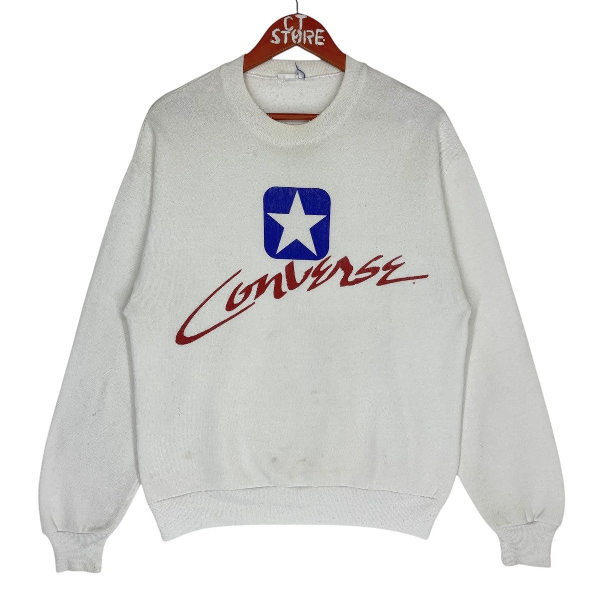 Converse × Vintage 90s Converse Crewneck Sweatshirt Size M Size US M / EU 48-50 / 2 - 1 Thumbnail