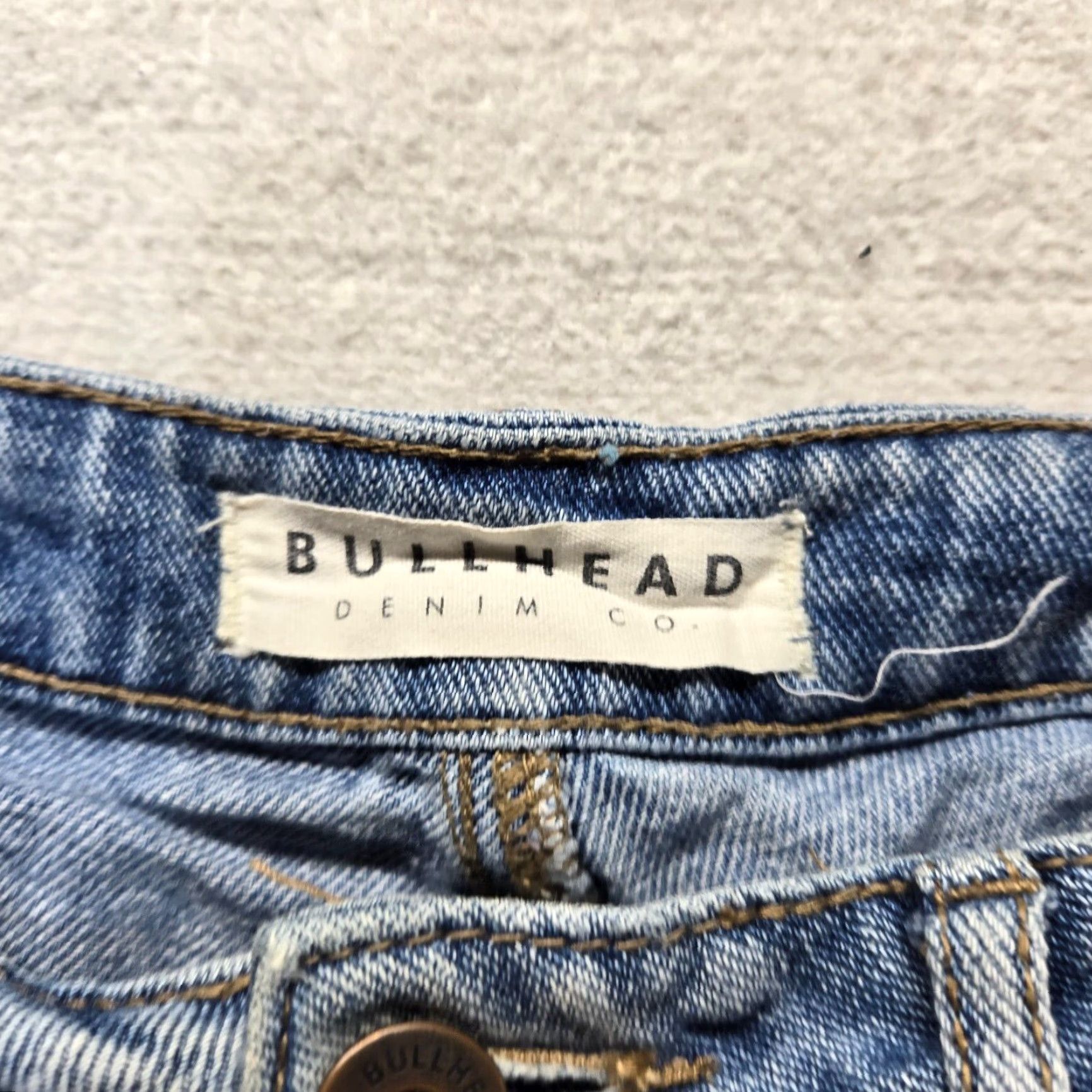 Vintage Bullhead Shorts Light Blue Distressed High Rise Cut Off Festival Women's Size 9 Size 30" / US 8 / IT 44 - 2 Thumbnail