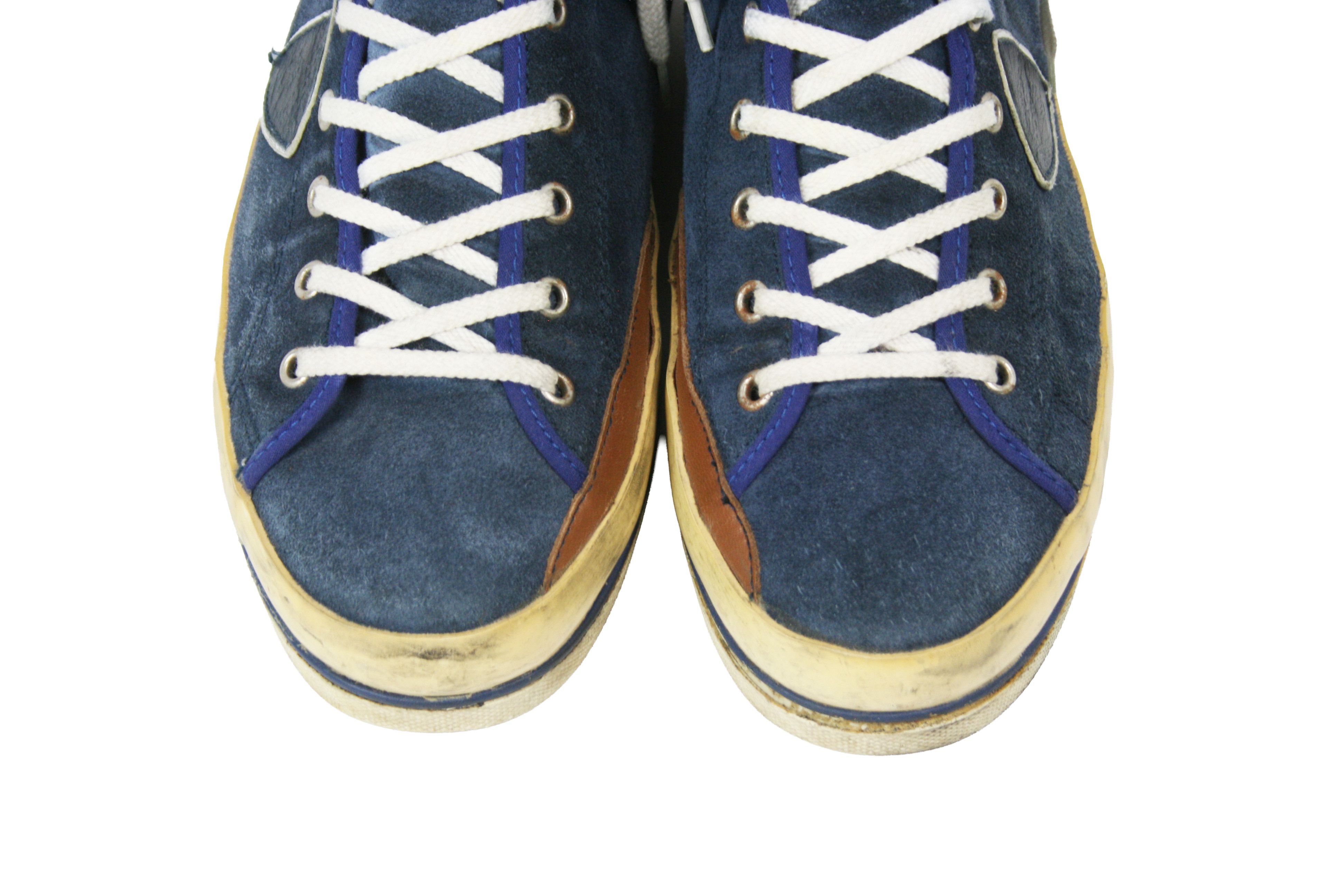 Philippe Model PRSX Suede Grunge Distressed High Top Sneakers Size US 8 / EU 41 - 5 Thumbnail