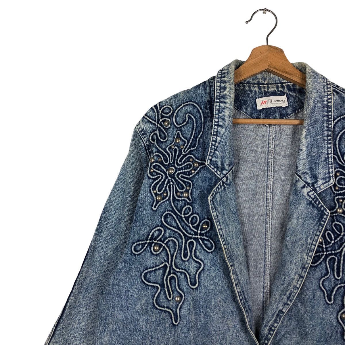 Japanese Brand 🔥Vintage Denim Jacket Monariza Embroidered Design Kapital Size US M / EU 48-50 / 2 - 7 Thumbnail