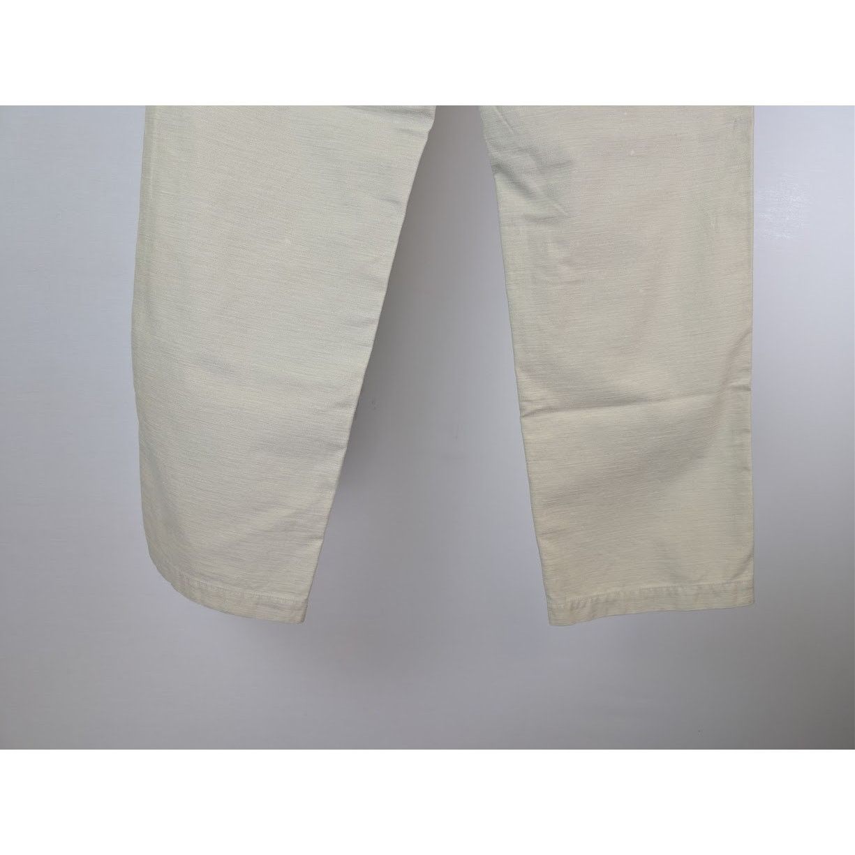 Auralee o1rshd1 Washed Baggy Satin Bleached Baker Pant in Dust Ivory Size US 36 / EU 52 - 14 Thumbnail