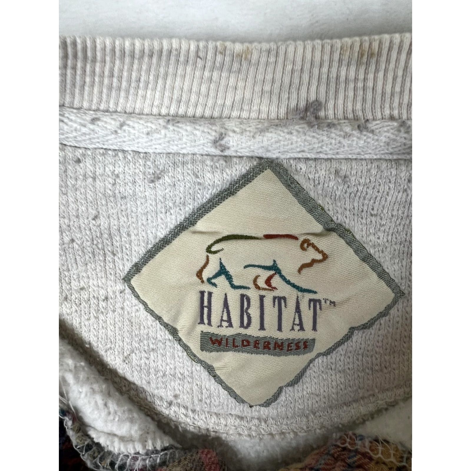 Habitat VINTAGE Habitat Yosemite Sweatshirt Mens XL Gray Henley Fleece Wilderness Bear Size US XL / EU 56 / 4 - 5 Thumbnail